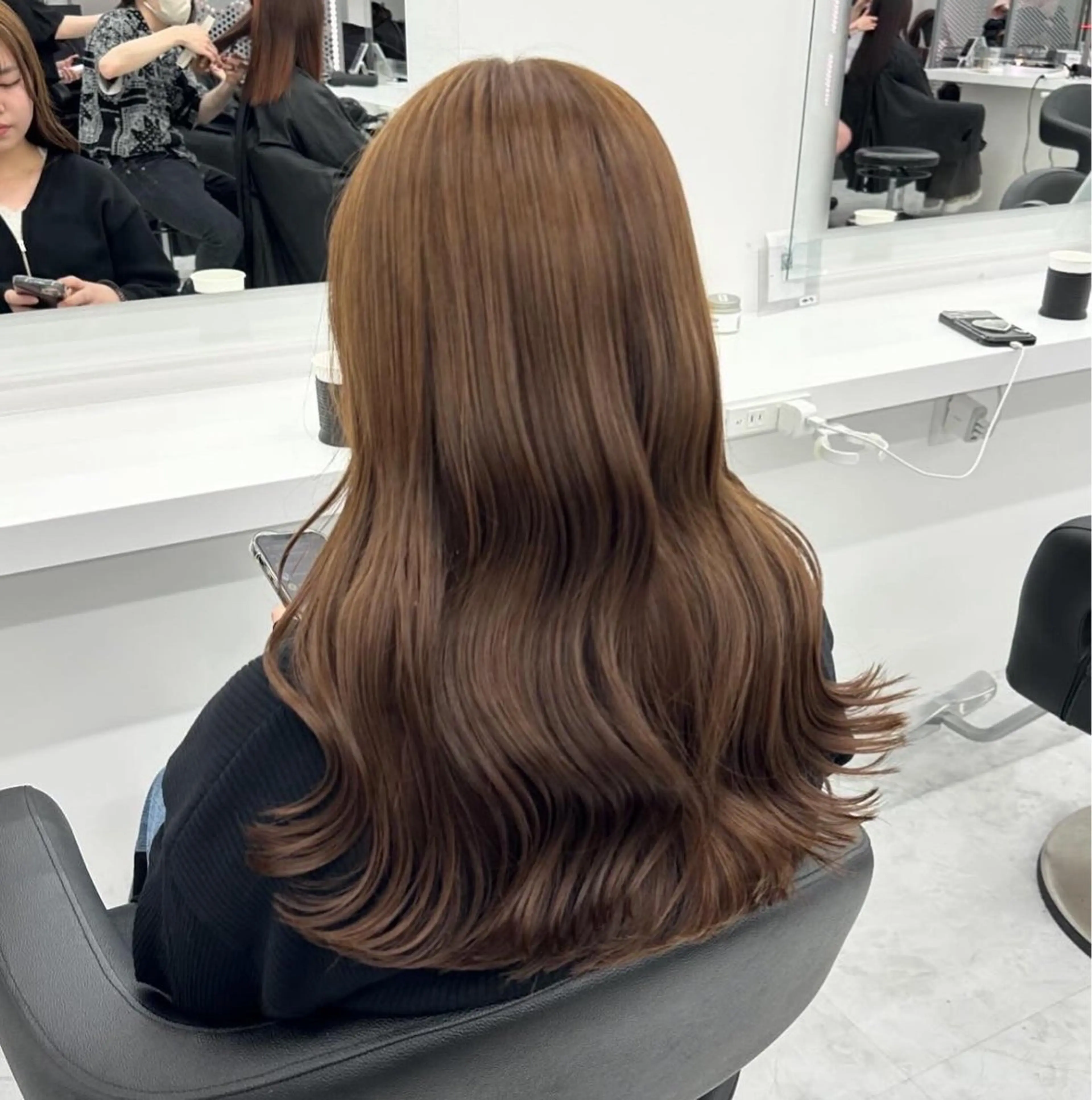 ロング カラー パーマ ヘアアレンジ メンズ キッズ ♥️韓国ヘア レイヤー♥️ゆりのヘアスタイル