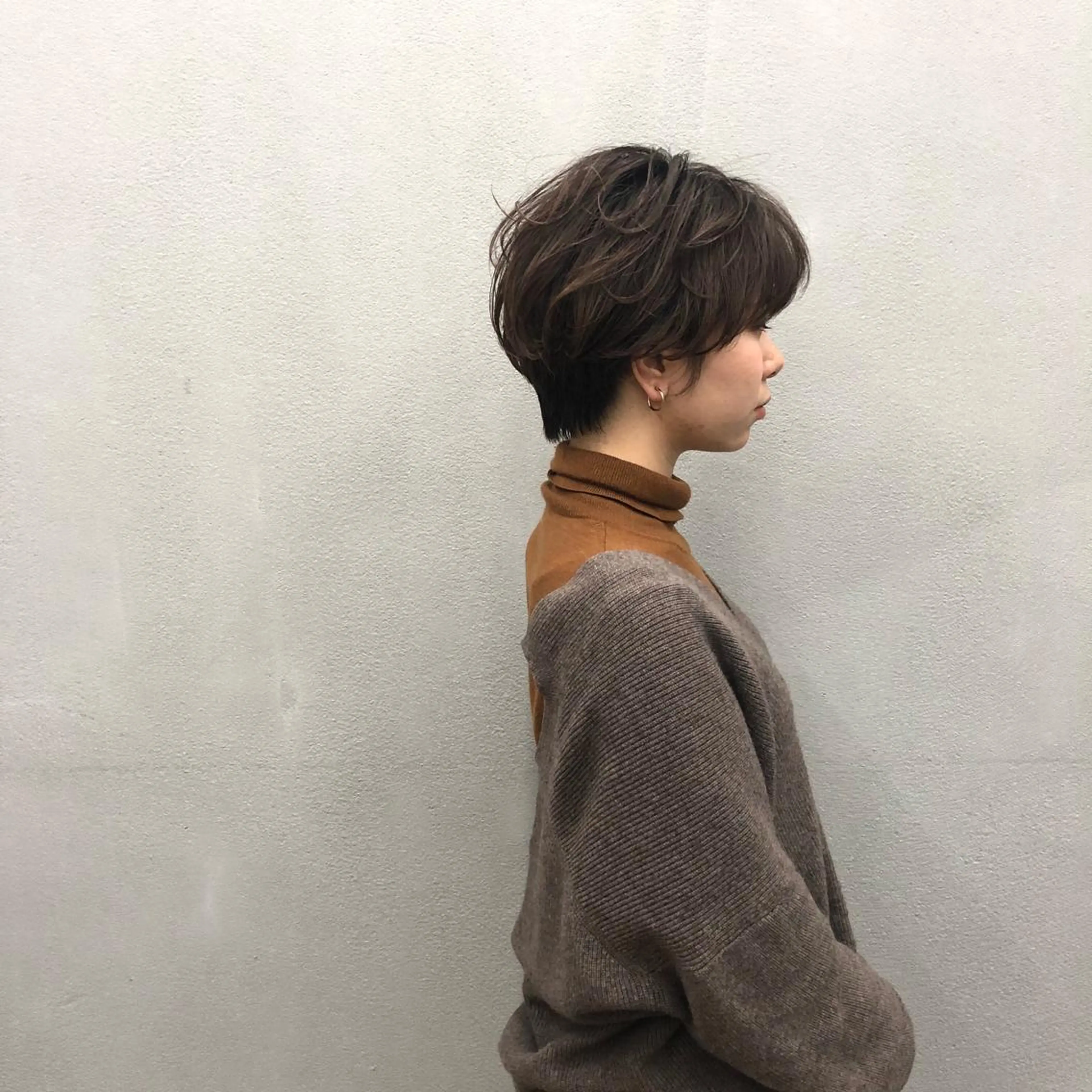 ショート カラー くびれヘア ショートヘア カット ヘアカラー トリートメント ボブ/ショート/ 白髪染め/メンズ葛西のヘアスタイル