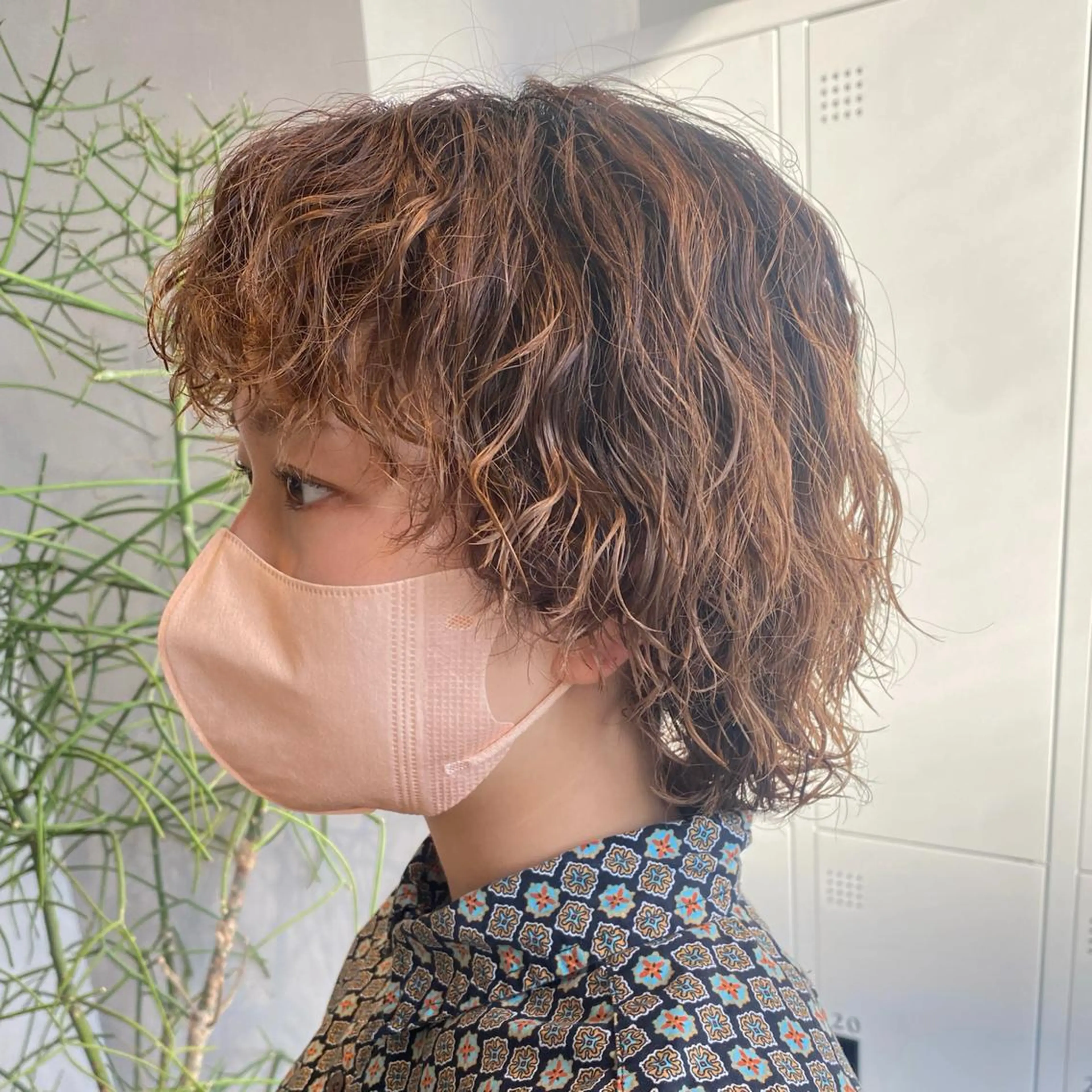 ショート パーマ カット パーマ トリートメント デザインカラー/パー マ🦖外岡咲希🦖のヘアスタイル