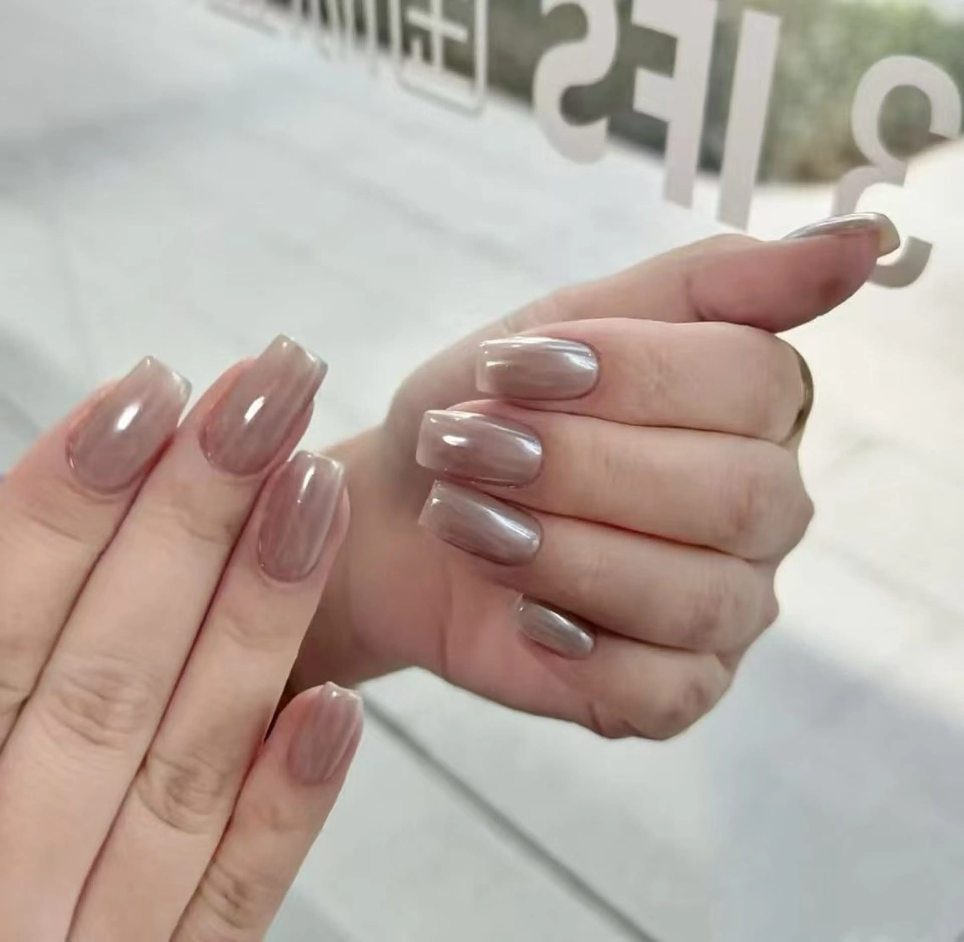 ネイル フラワーネイル フレンチネイル ジェルネイル ガラスフレンチ ハート ハンドネイル BabyYouMi nailのネイルデザイン