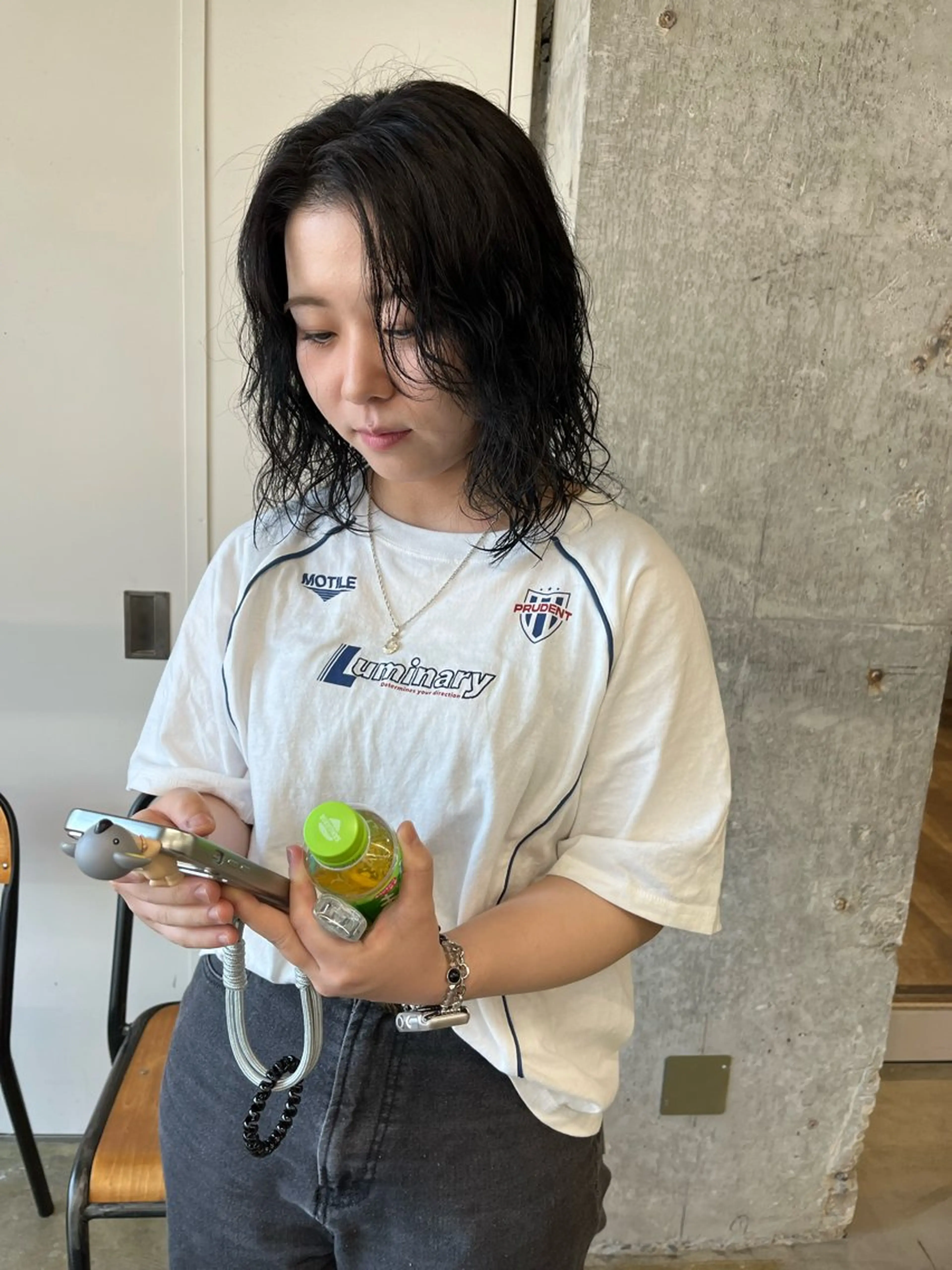 ミディアム カラー パーマ ミディアムパーマ カット ヘアカラー パーマ 小木曽智美 /ボブ/ショートのヘアスタイル