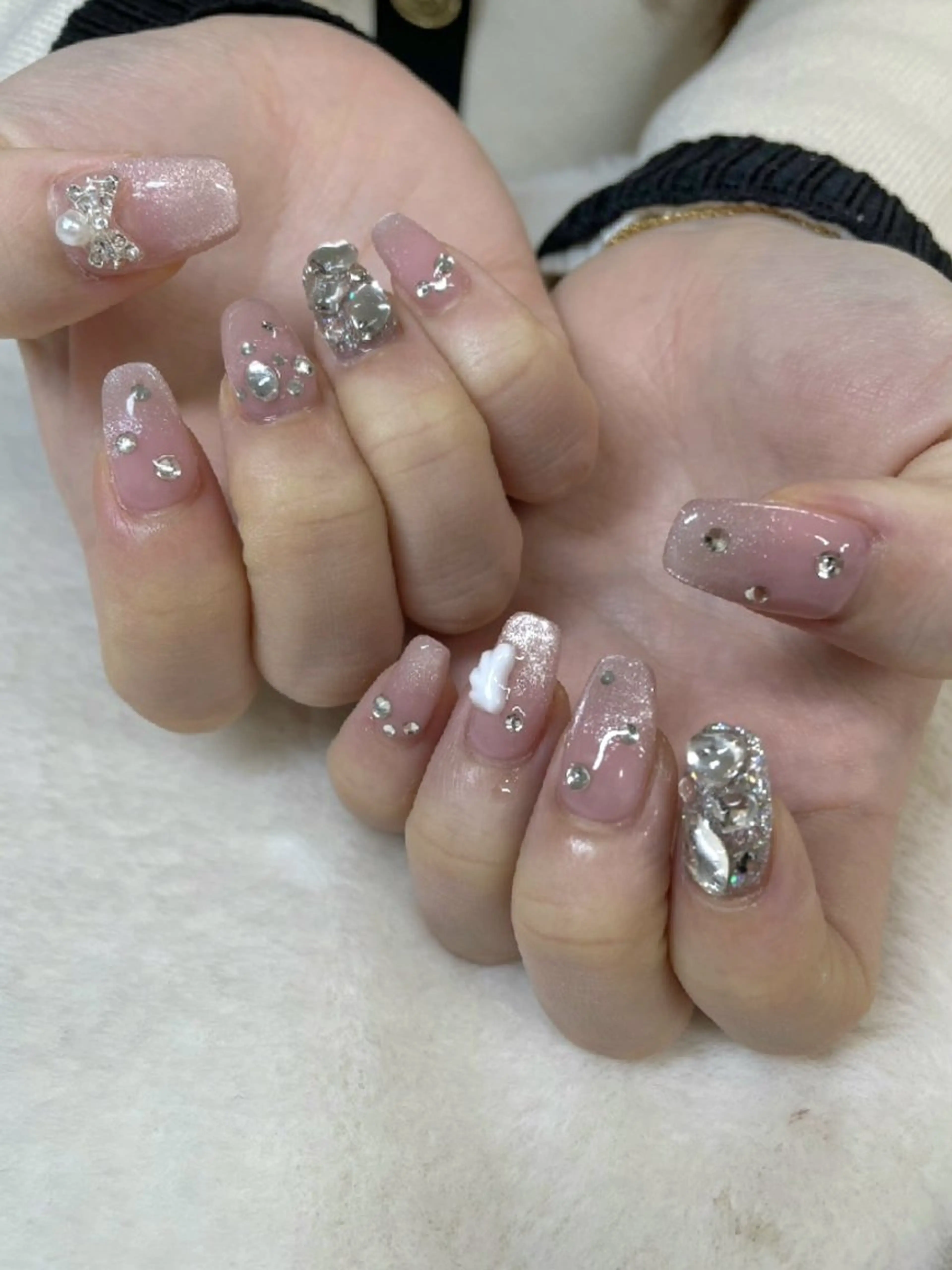 ネイル マグネットネイル ワンホンネイル ハンドネイル ハンドケア 心斎橋Salon Epokkuのネイルデザイン