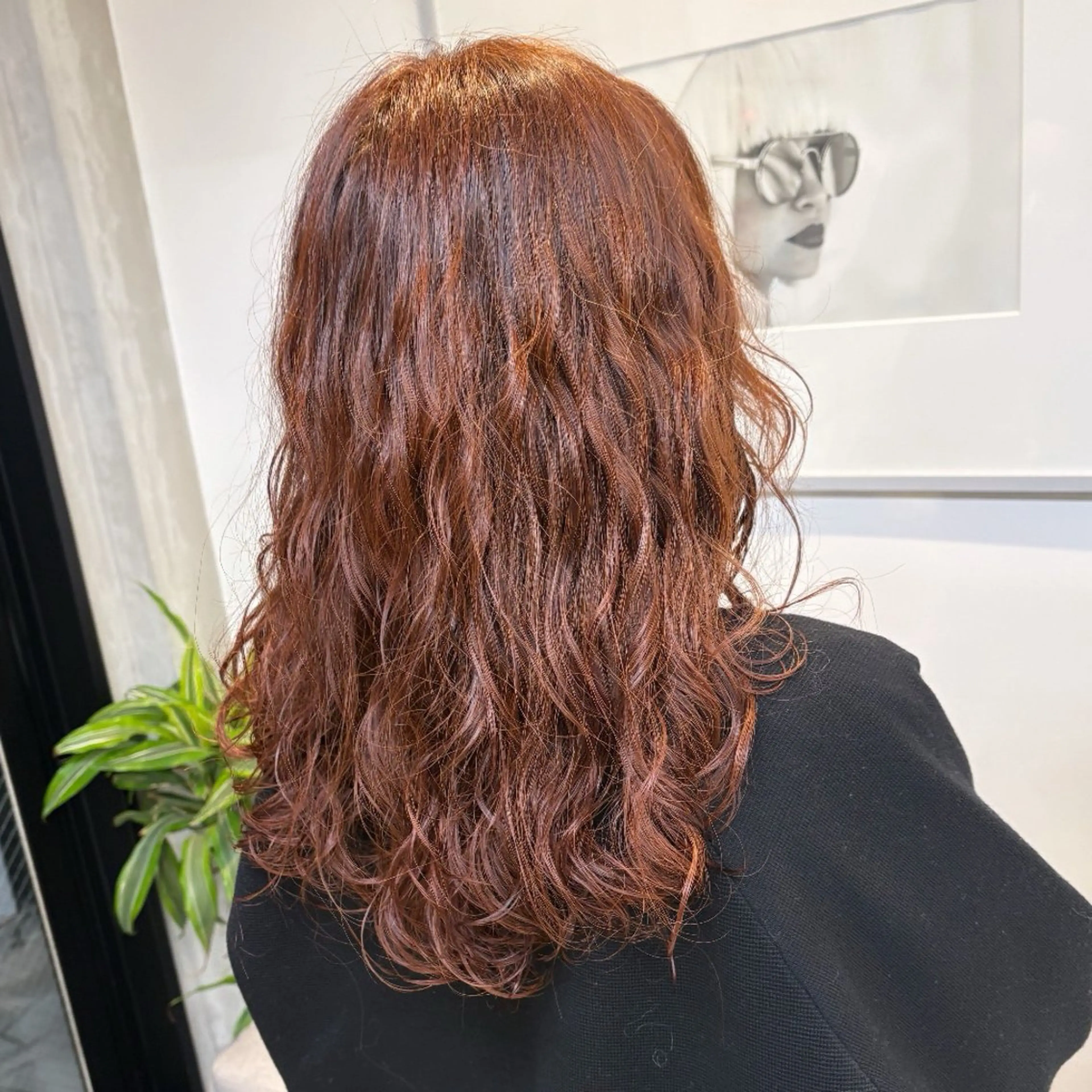セミロング カラー オレンジ ヘアカラー トリートメント ヘッドスパ ヘアセット カジュアルを女っぽく 𝗮𝘆𝗮𝗰𝗼のヘアスタイル