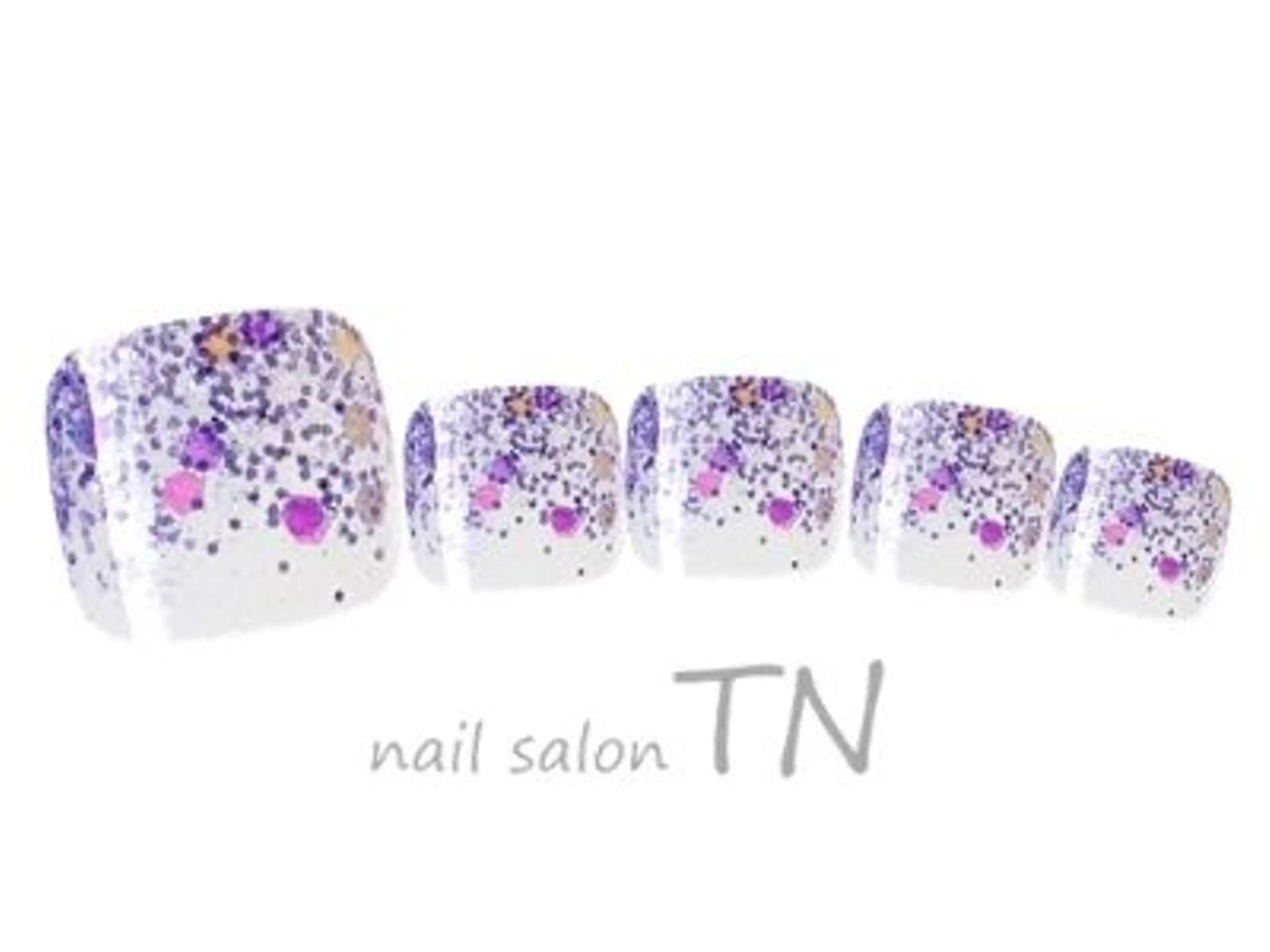 ネイル フットネイル グラデーション 矢川 まどかのネイルデザイン