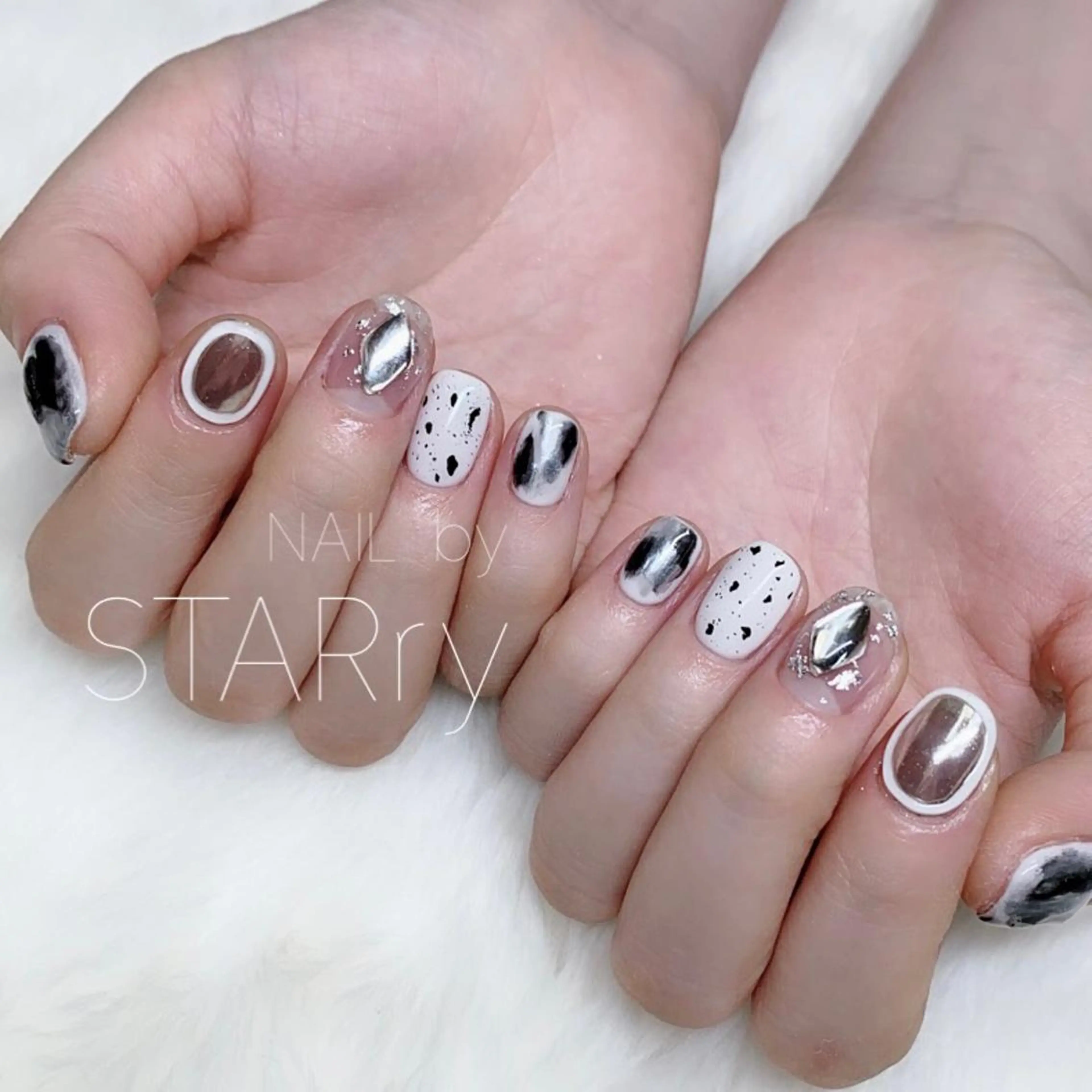 ネイル アートネイル ジェルネイル ニュアンスネイル パラジェル NAIL by STARry 川口のネイルデザイン