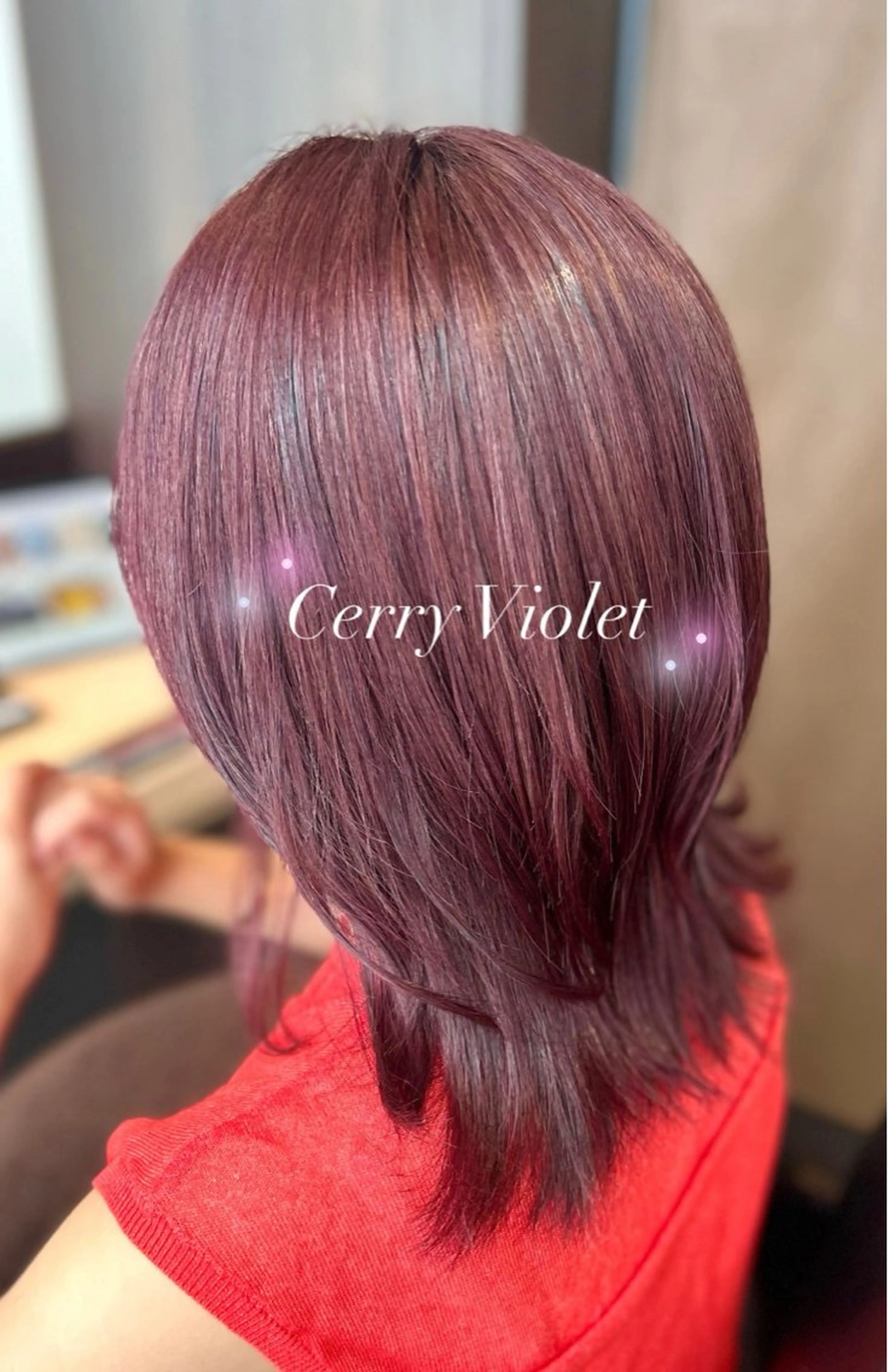 ミディアム カラー ピンクカラー ⭐️似合わせアップ ⭐️並木奏絵のヘアスタイル