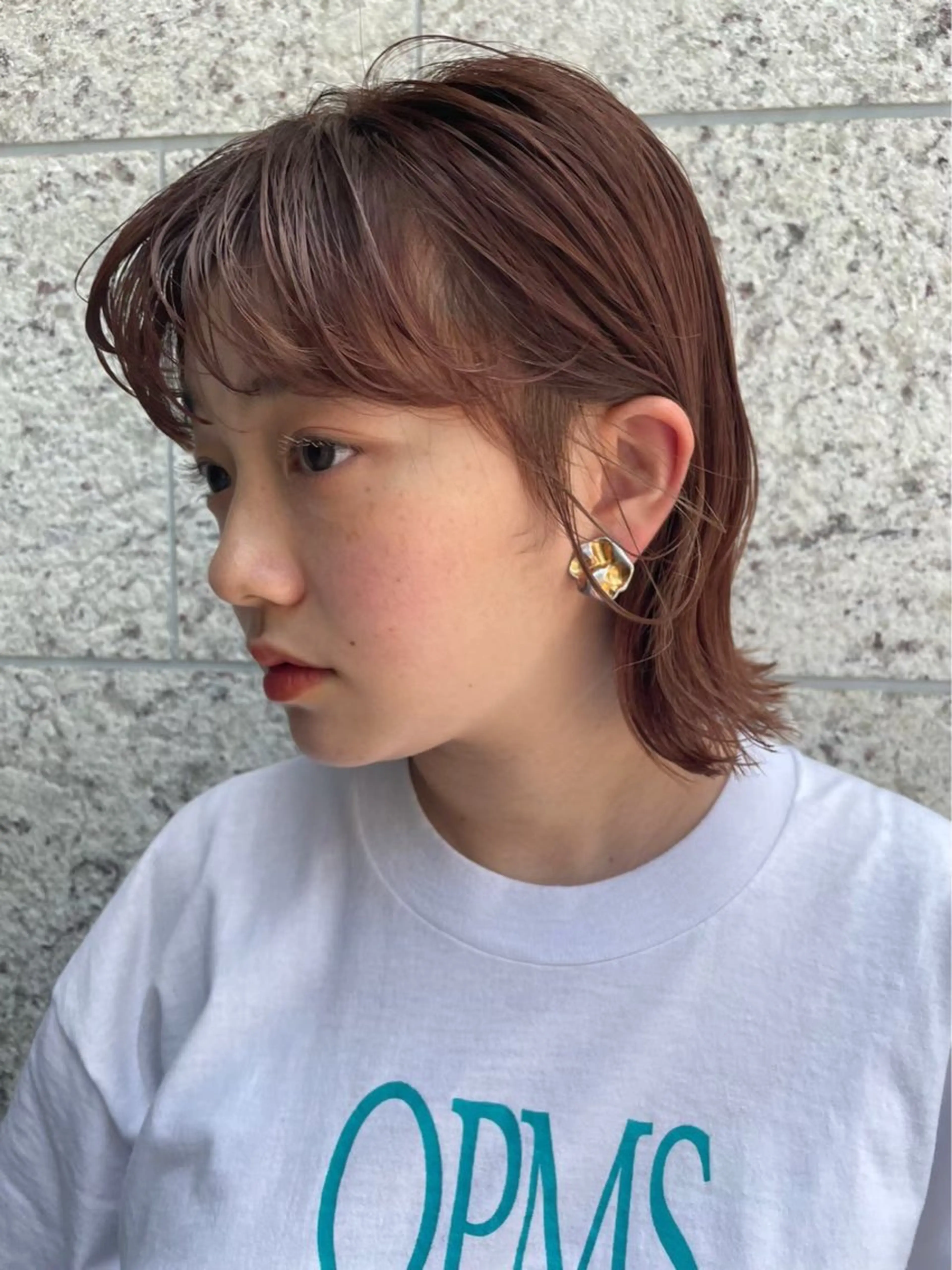 ショート パーマ 暖色/くびれヘア/ Misakiのヘアスタイル