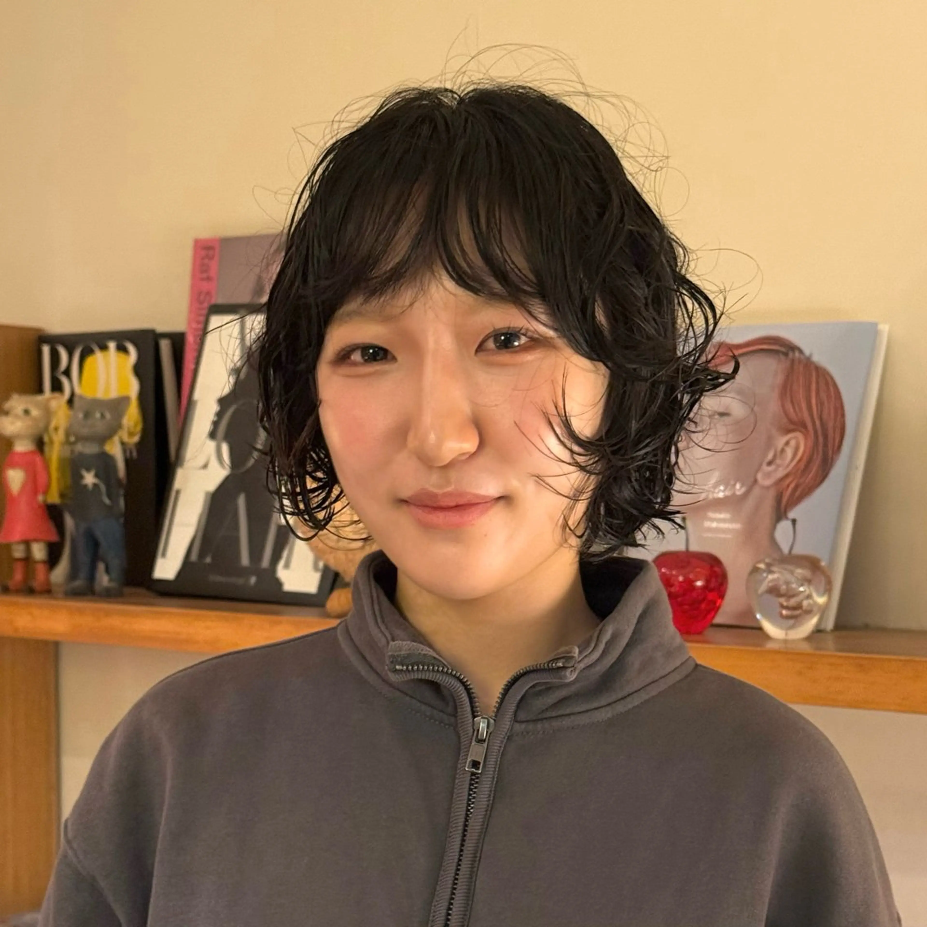 ショート パーマ ボブレイヤー ボブ レイヤーカット カット パーマ トリートメント hair  space Syrup所属・レディースパーマ/ 合田  有一朗のヘアスタイル