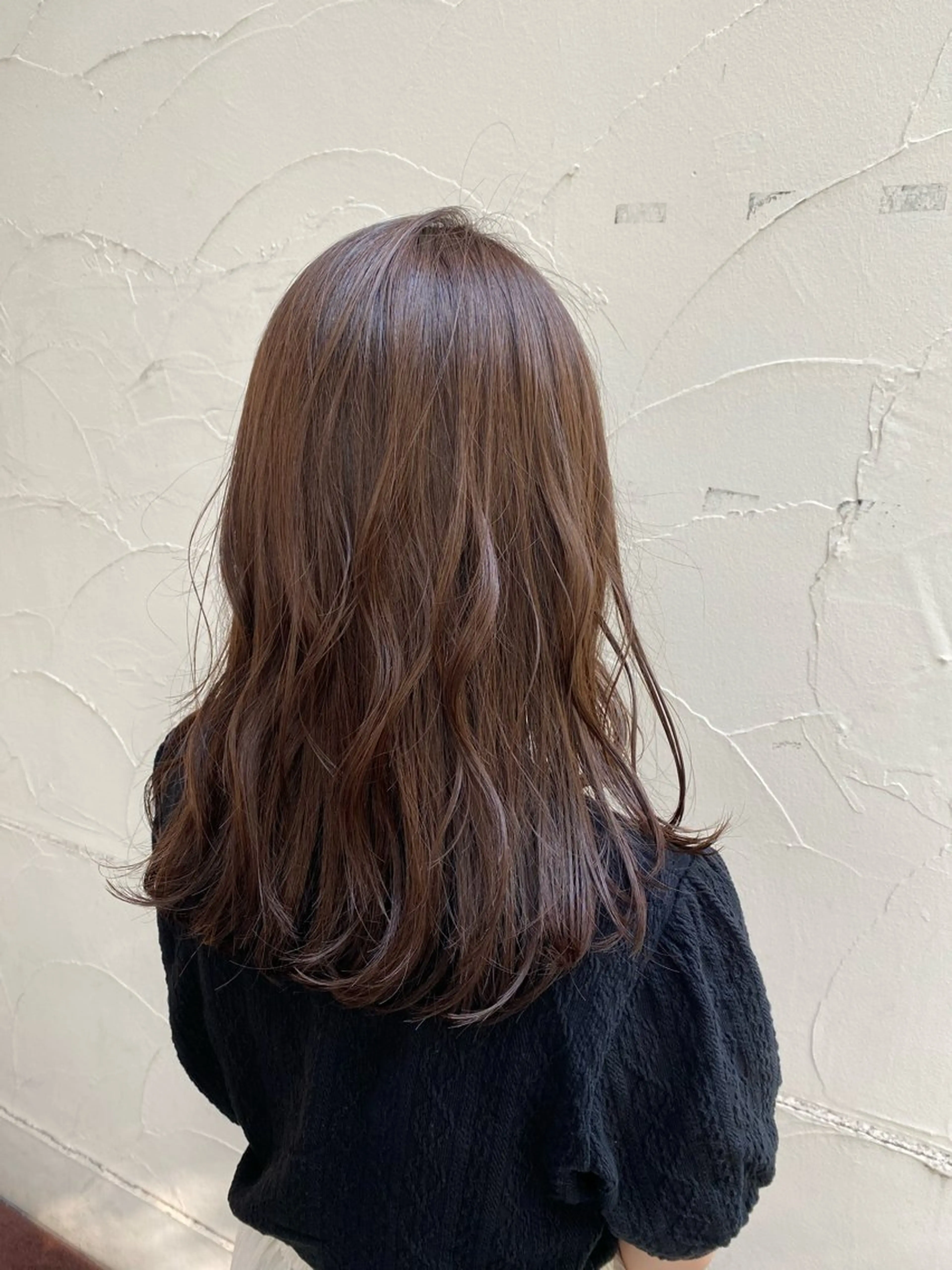 ロング カラー 中山 優里のヘアスタイル