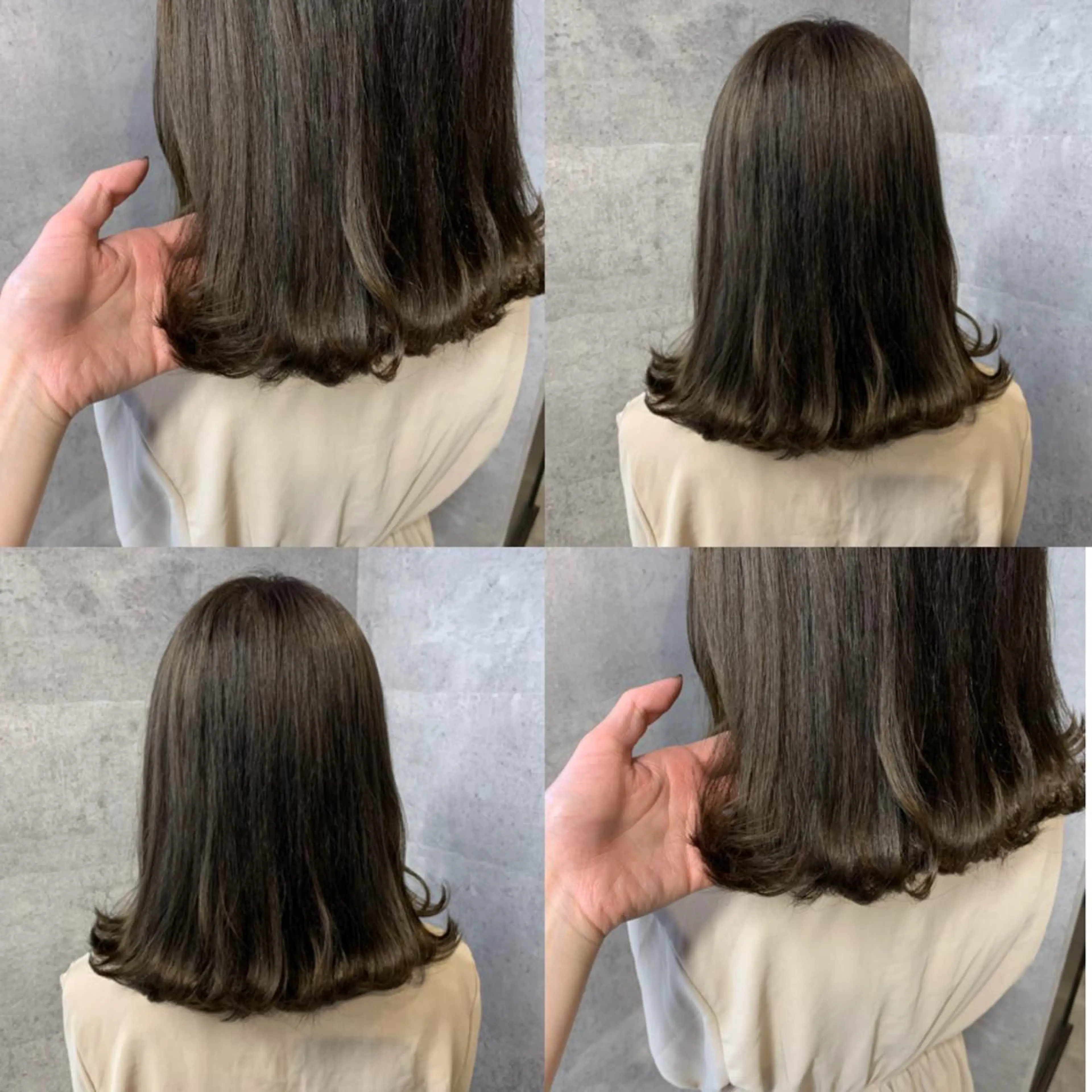 ミディアム カラー ブリーチ グレージュ ヘアカラー Chara Chalone所属・今野 美栄のヘアスタイル