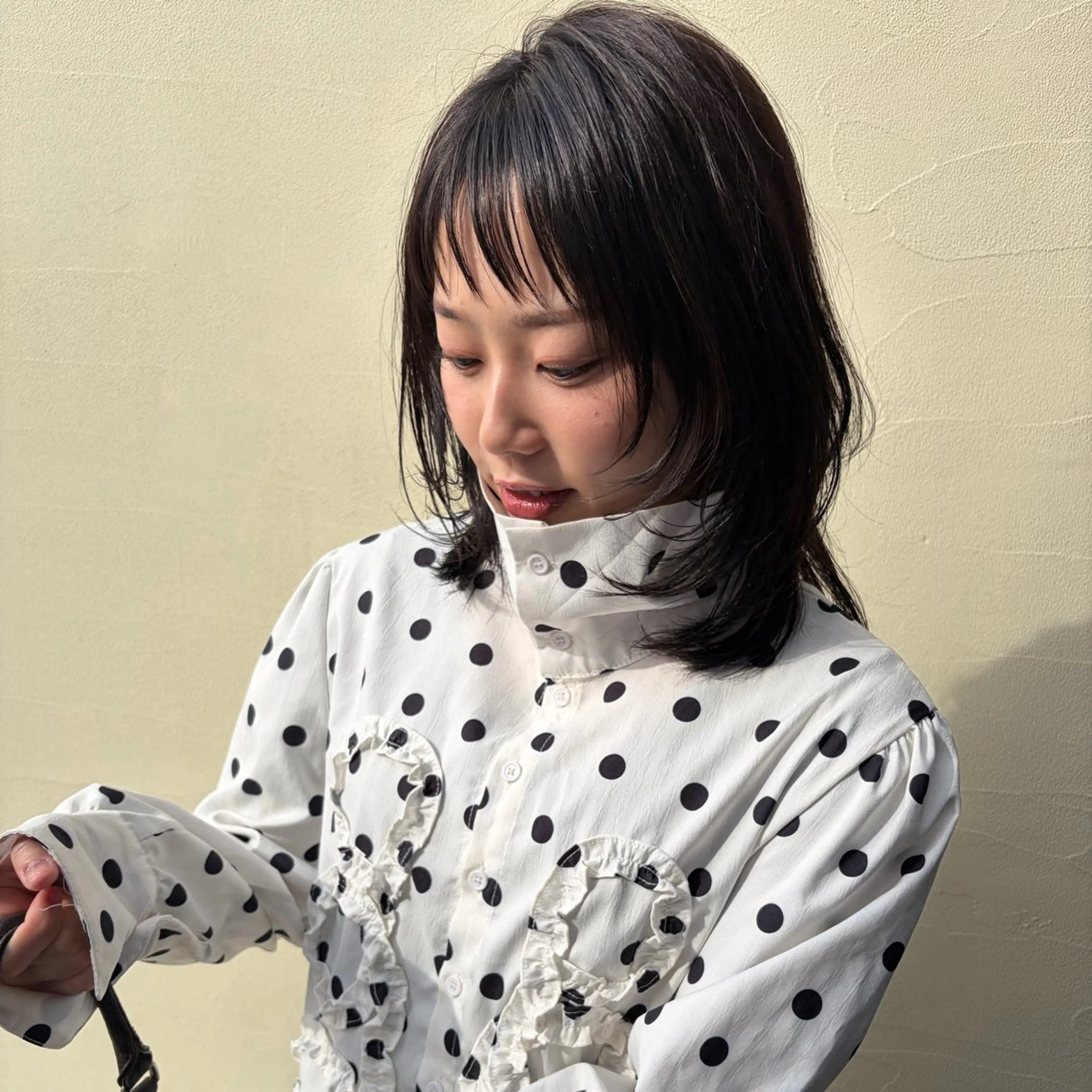 ミディアム ハッシュカット カット 松本 茜のヘアスタイル