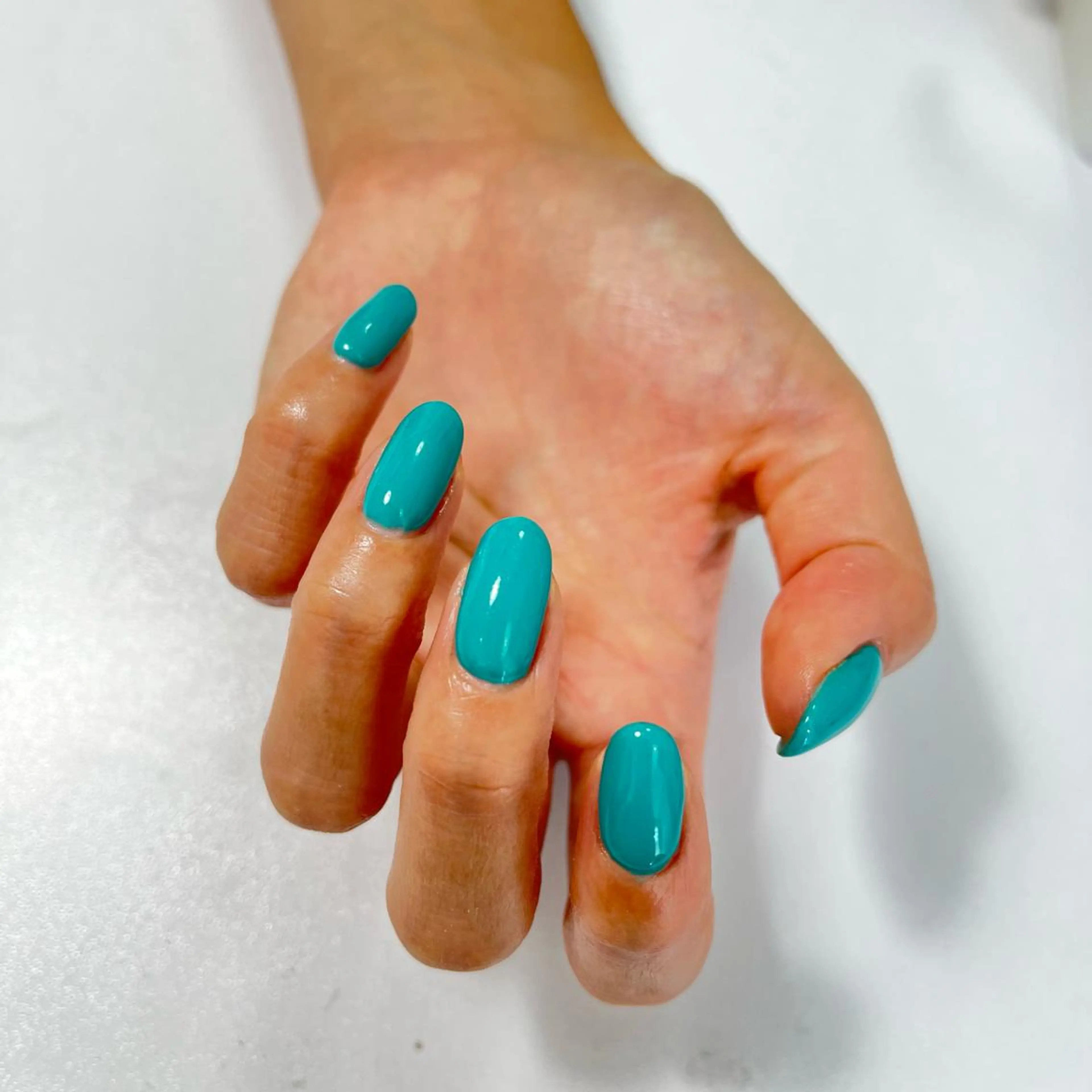 ネイル ワンカラーネイル 堤 花のネイルデザイン