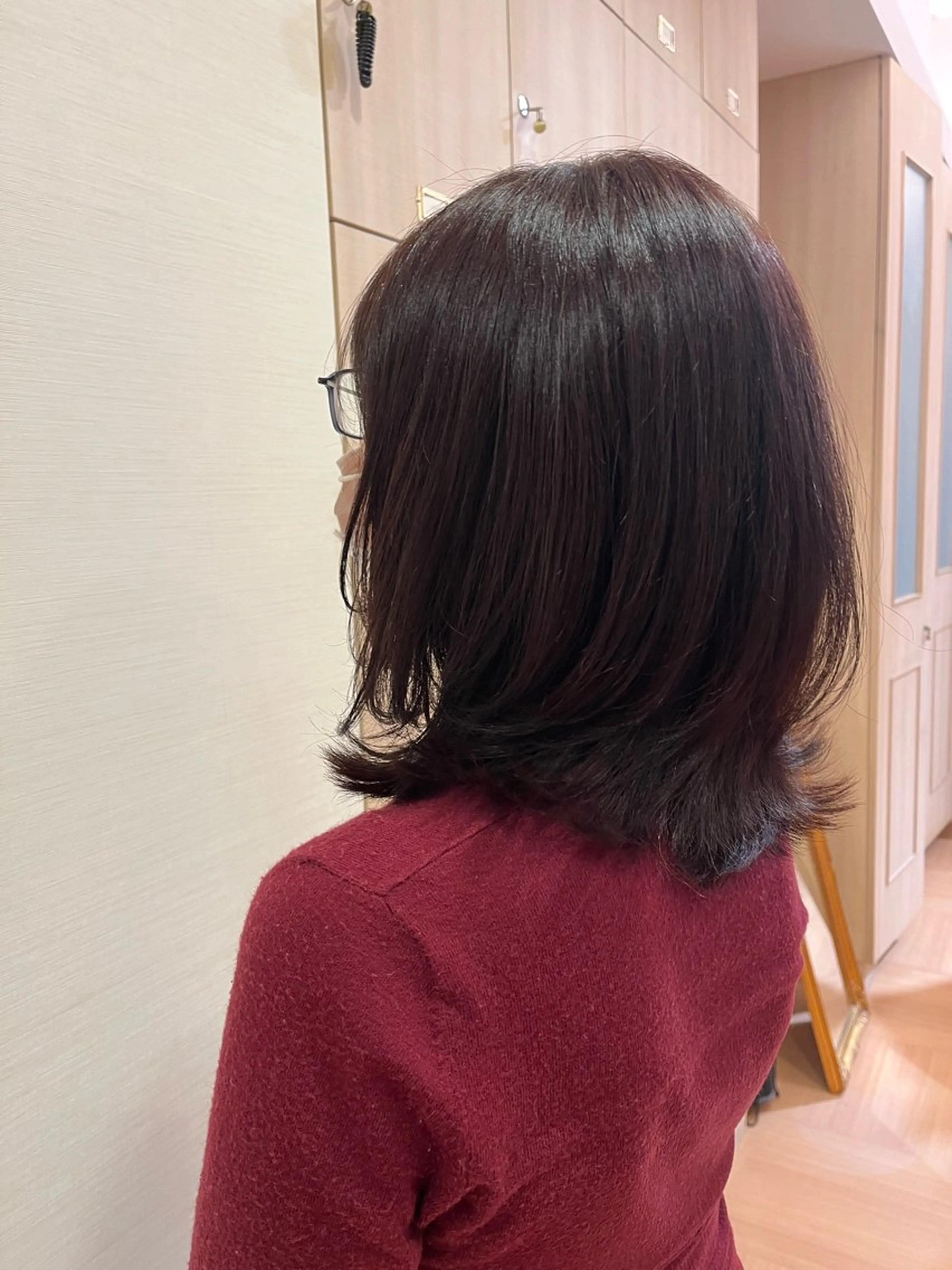 ミディアム ピンクブラウン Ha naのヘアスタイル