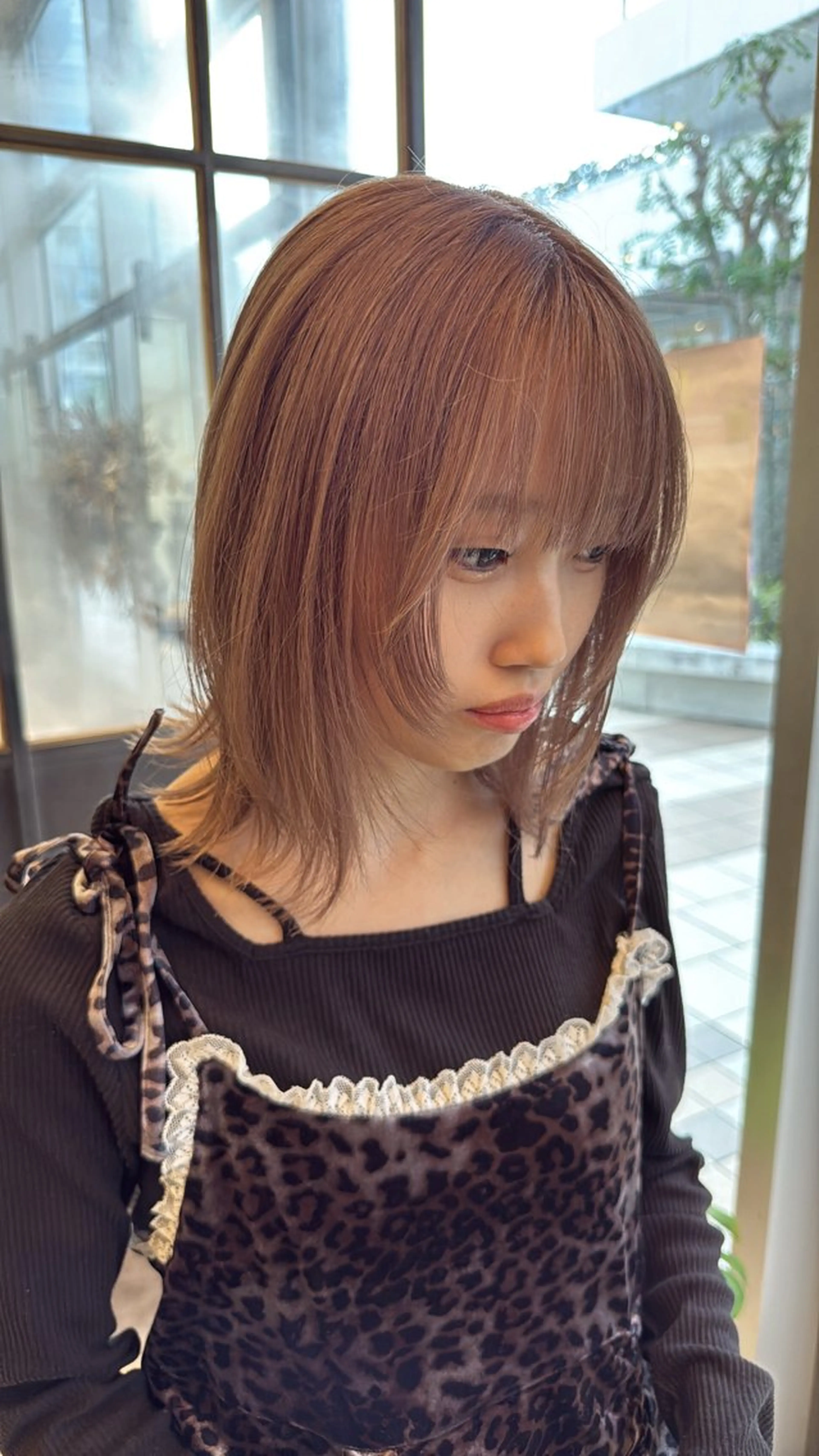 ショート ボブレイヤー ボブ 顔周りカット レイヤーカット カット ヘアカラー レイヤーカット /momocaのヘアスタイル