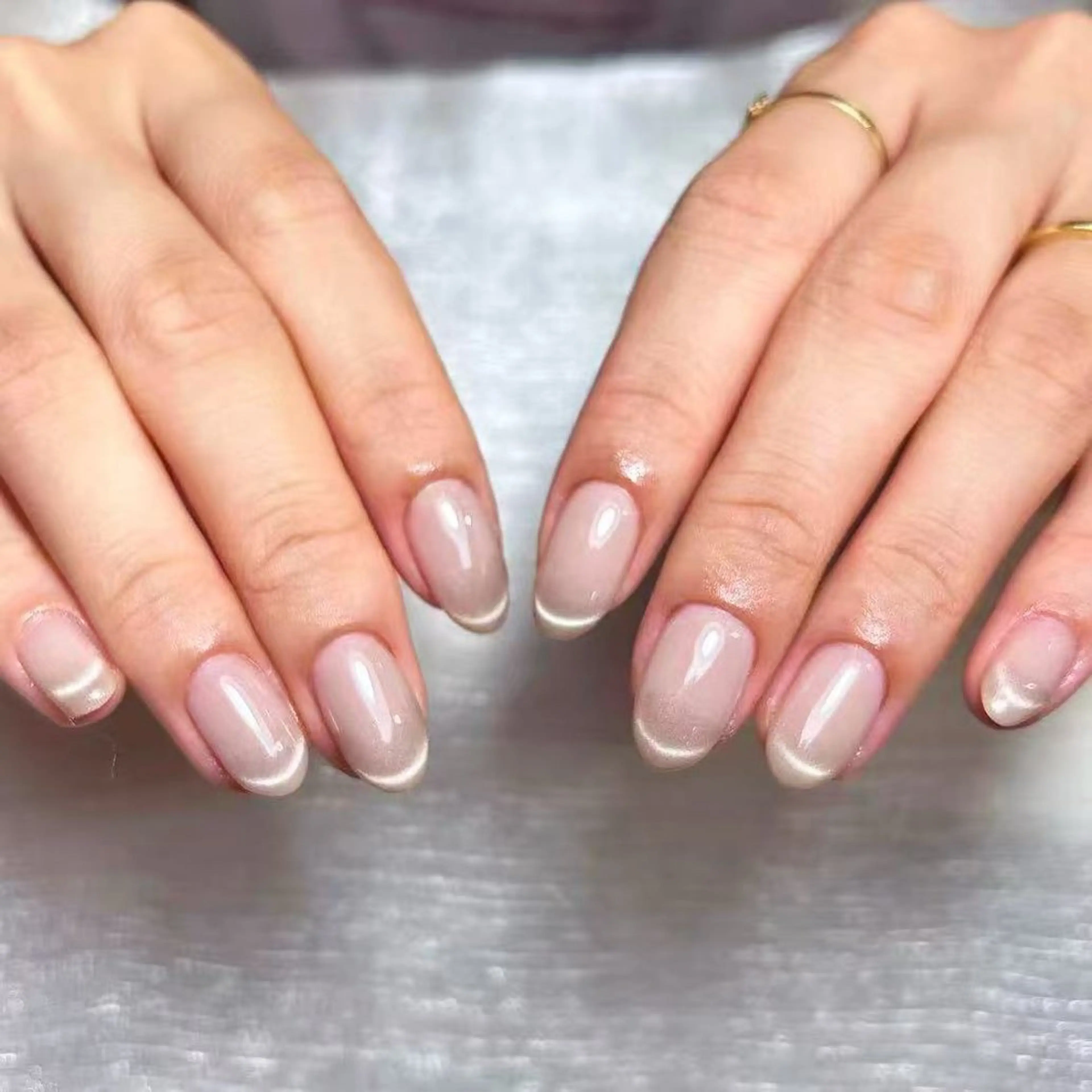 ネイル アートネイル オーロラネイル ガーリー キラキラネイル 韓国ネイル ハンドネイル DEMAIN- 🌸のネイルデザイン