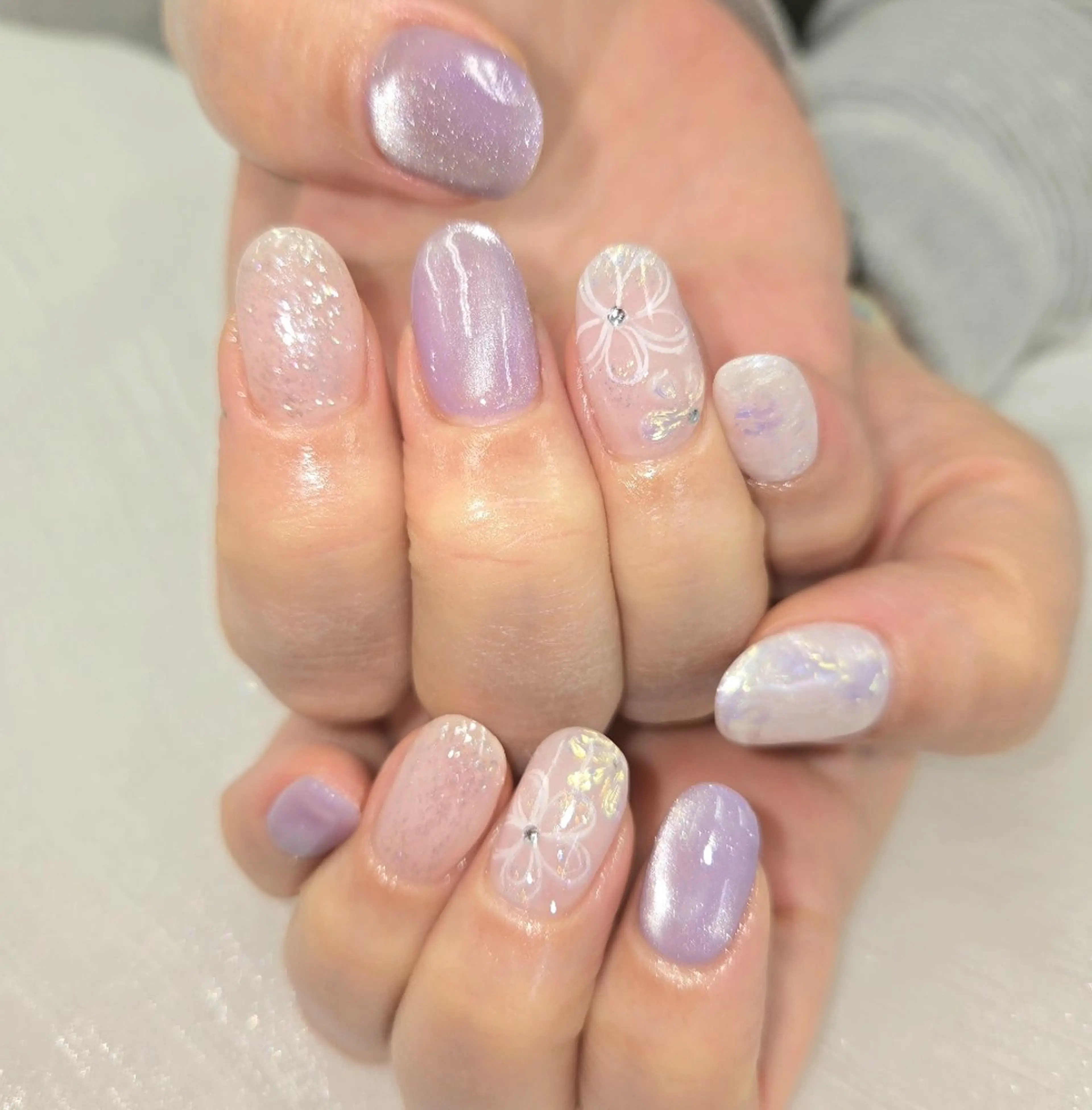 ネイル アートネイル オーロラネイル チークネイル ジェルネイル グラデーション ハンドネイル 河野ちえ (雑誌掲載サロン)のネイルデザイン