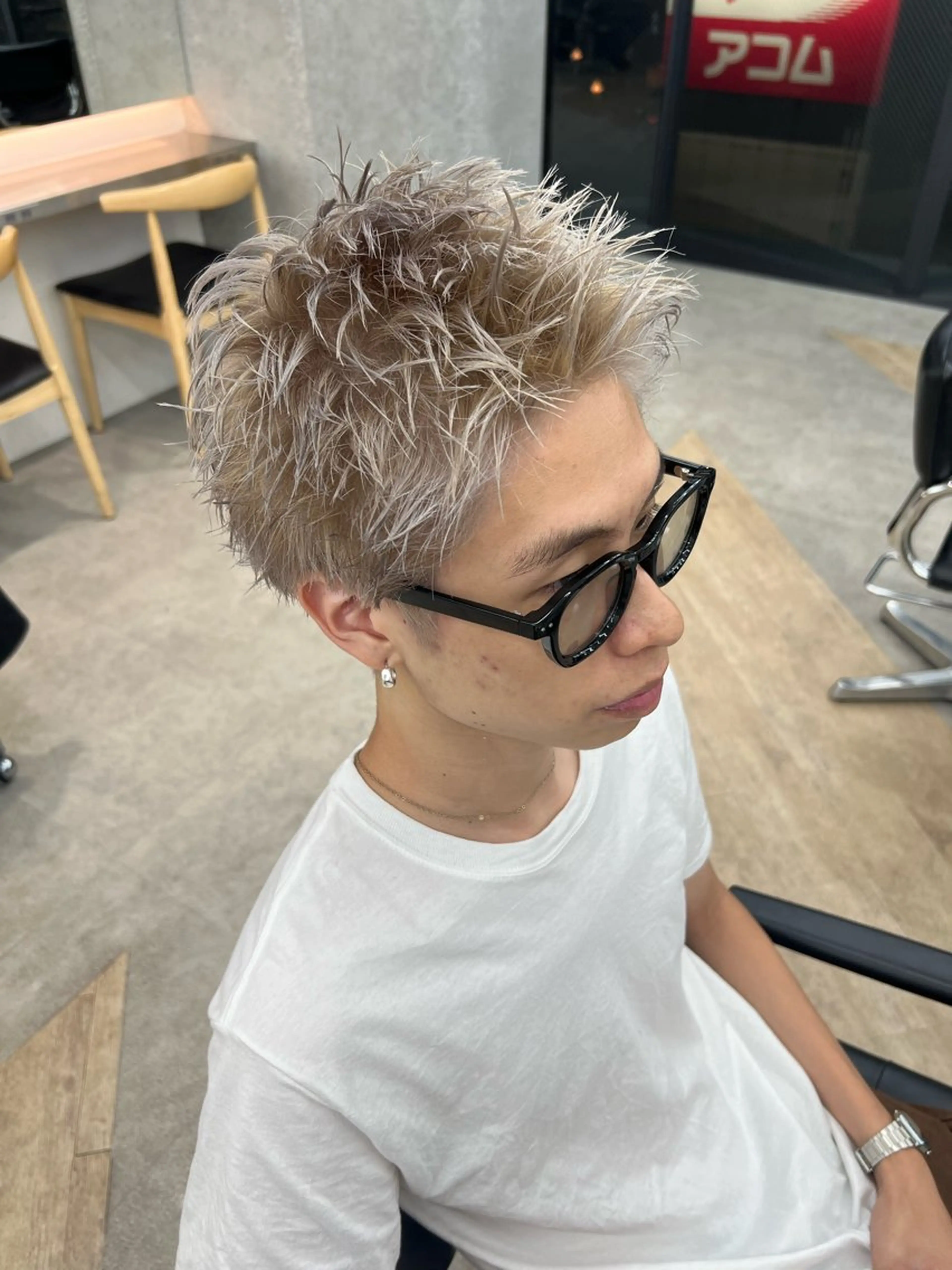 ショート カラー ヘアカラー 🌀toa/波巻き✨ /メンズパーマ／栄のヘアスタイル