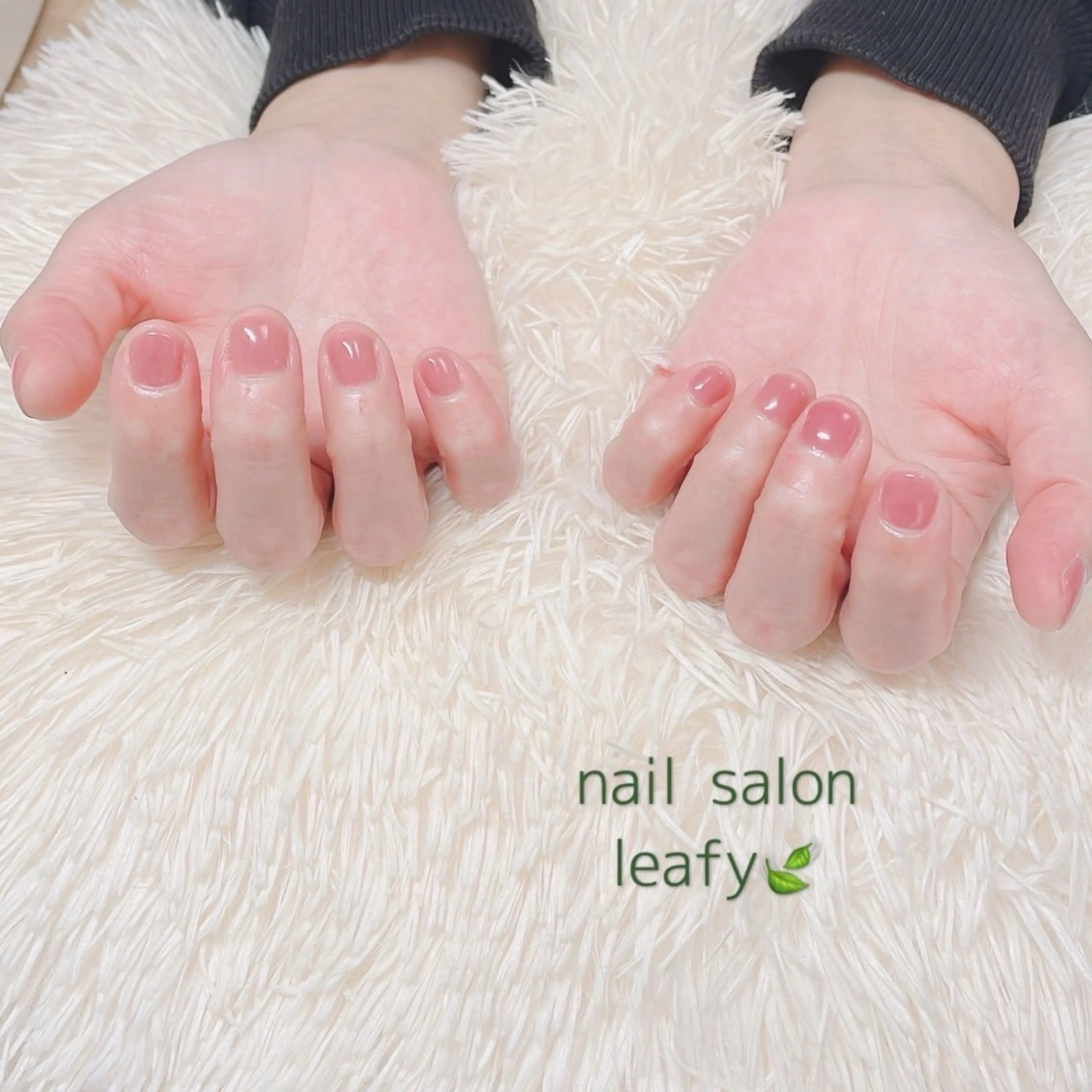ネイル ワンカラーネイル ショートネイル ハンドネイル ネイルサロン leafyのネイルデザイン