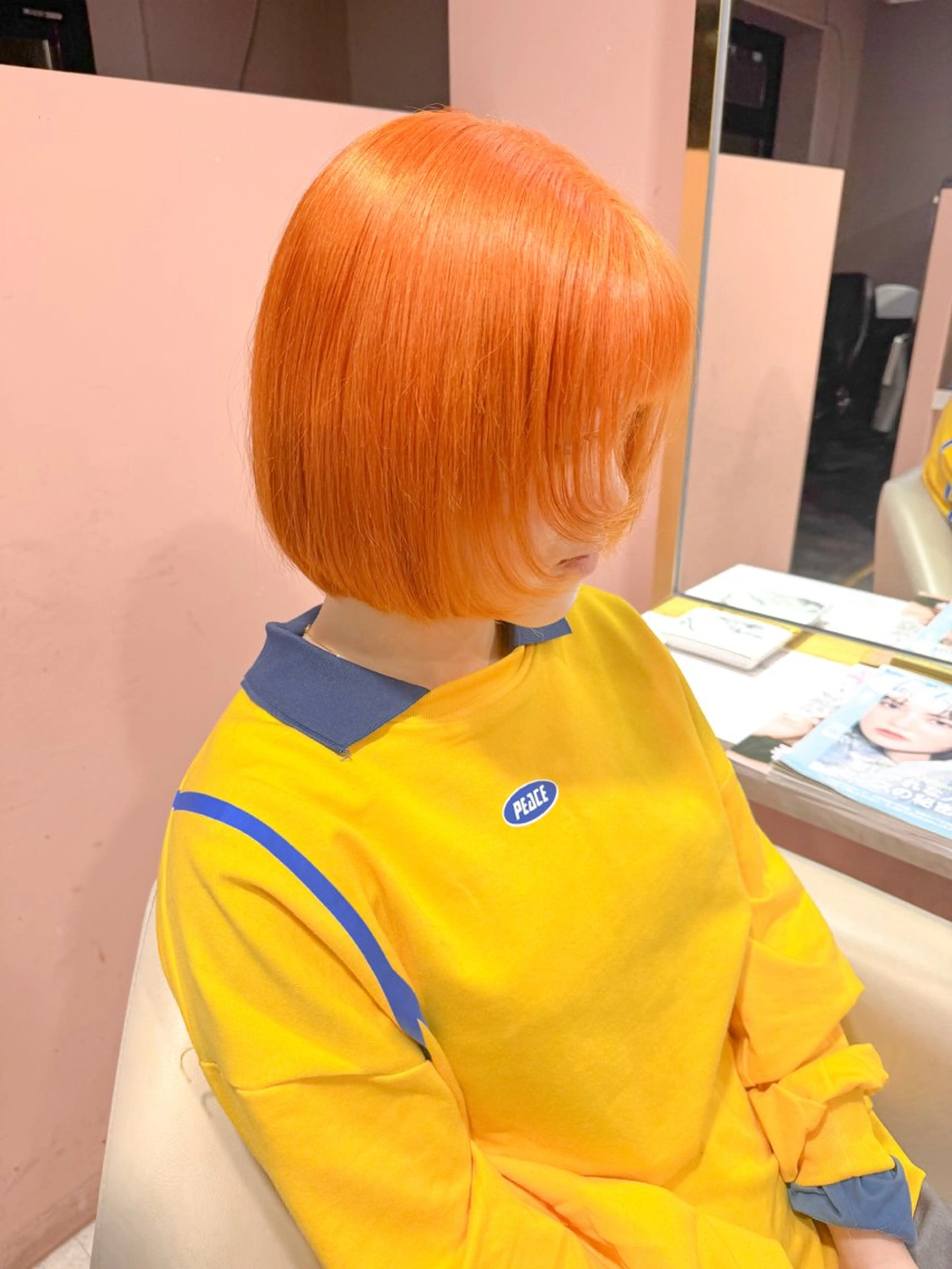 ショート カラー オレンジ Cherie所属・Chérie Honokaのヘアスタイル