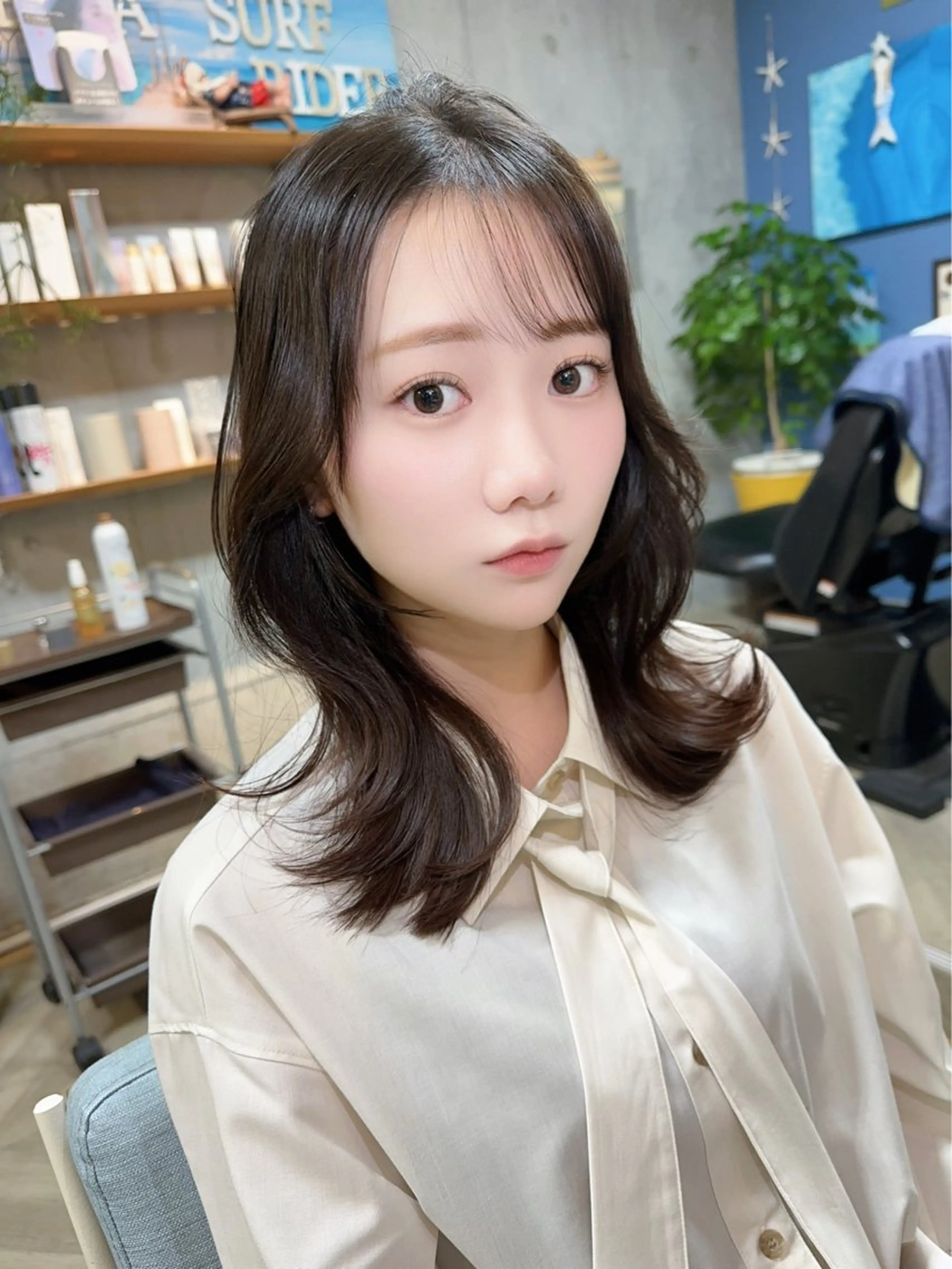 ミディアム カラー くびれヘア トリートメント カット ヘアカラー トリートメント Beach private salon所属・Beach 代表 KENTAのヘアスタイル