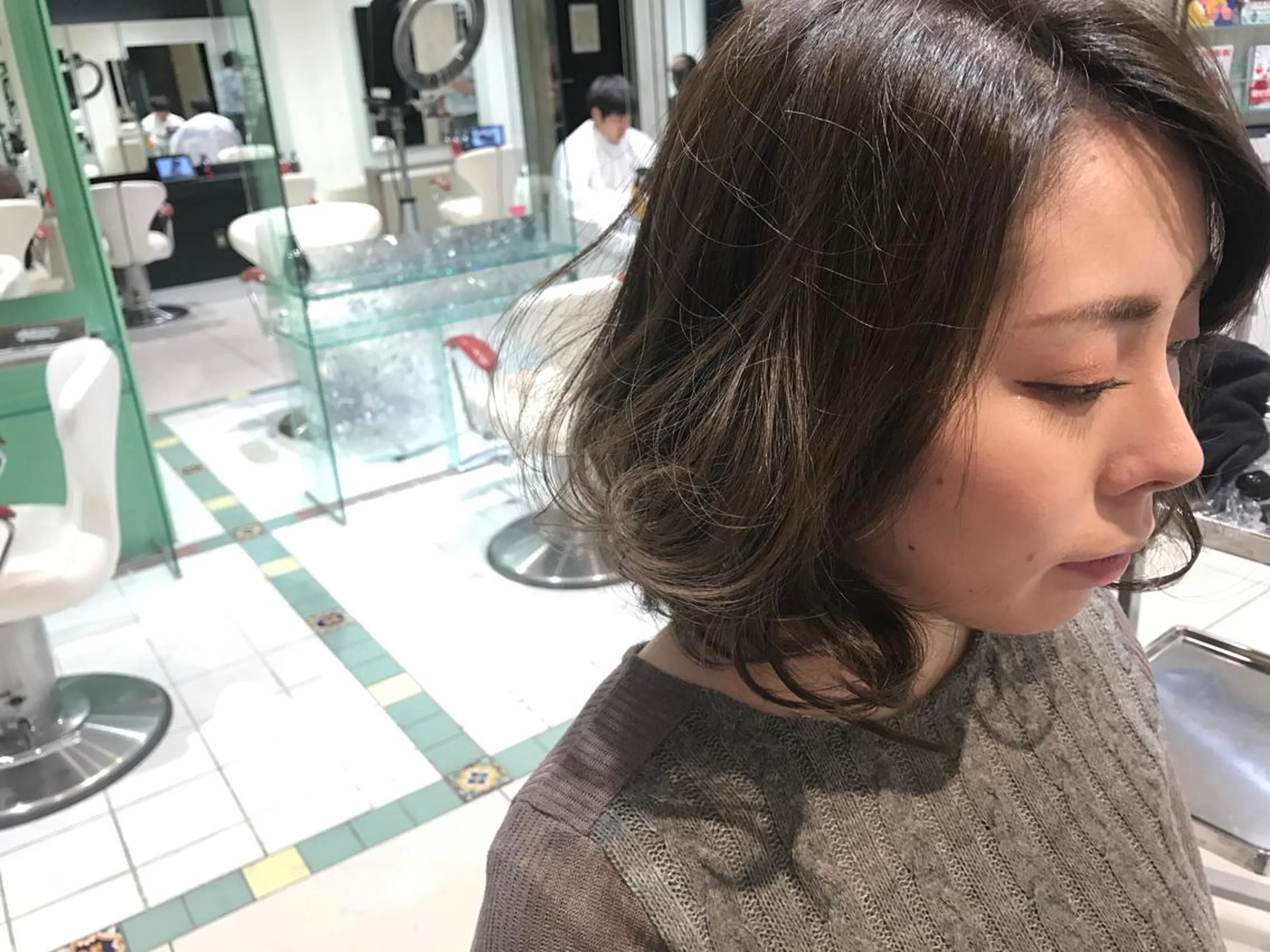 ミディアム アッシュ ボブ 似合わせカット Beauty salon ＧＲＡＣＥ所属・ビューティーサロン GRACEのヘアスタイル