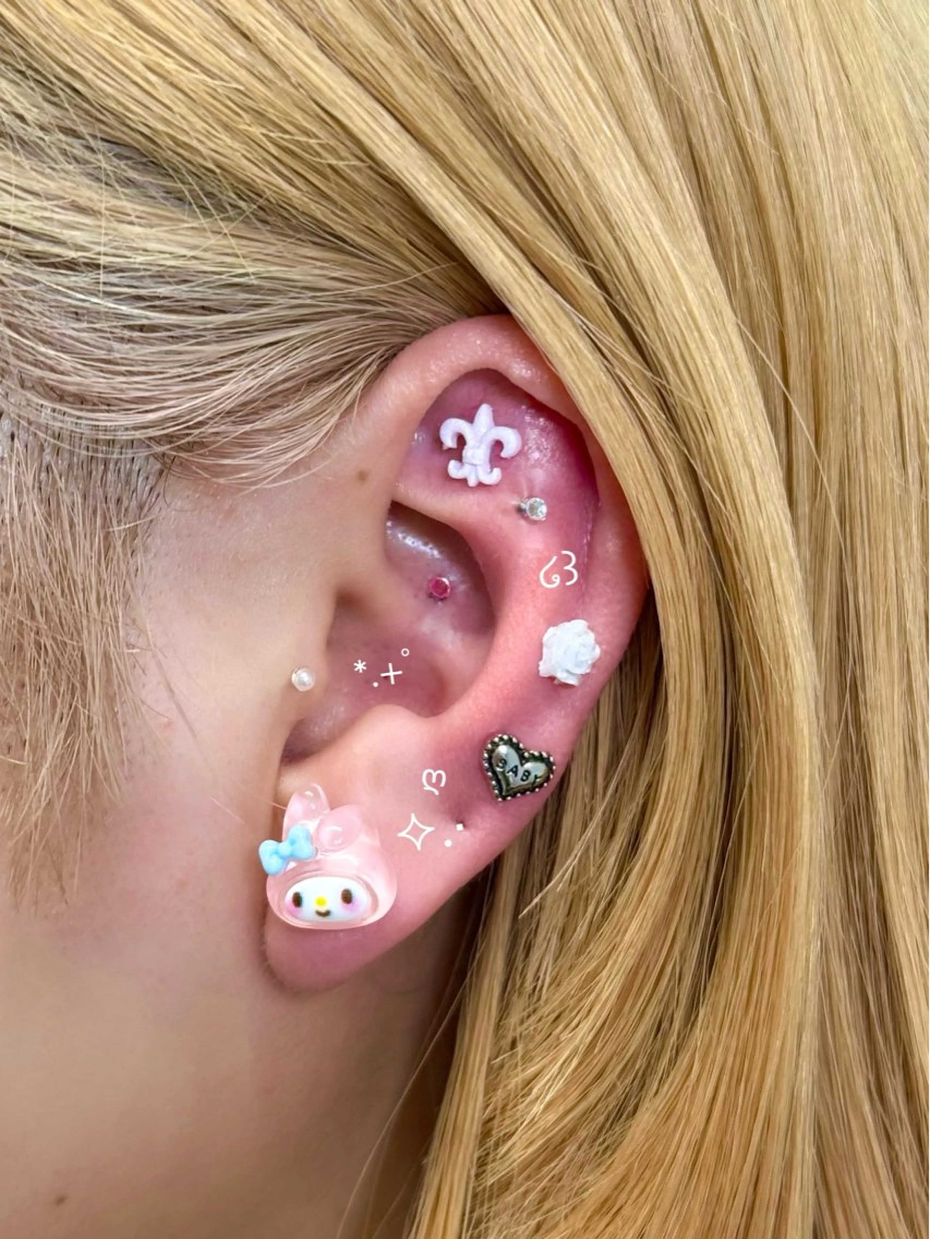 耳つぼジュエリー両耳で12個まで❤️の写真