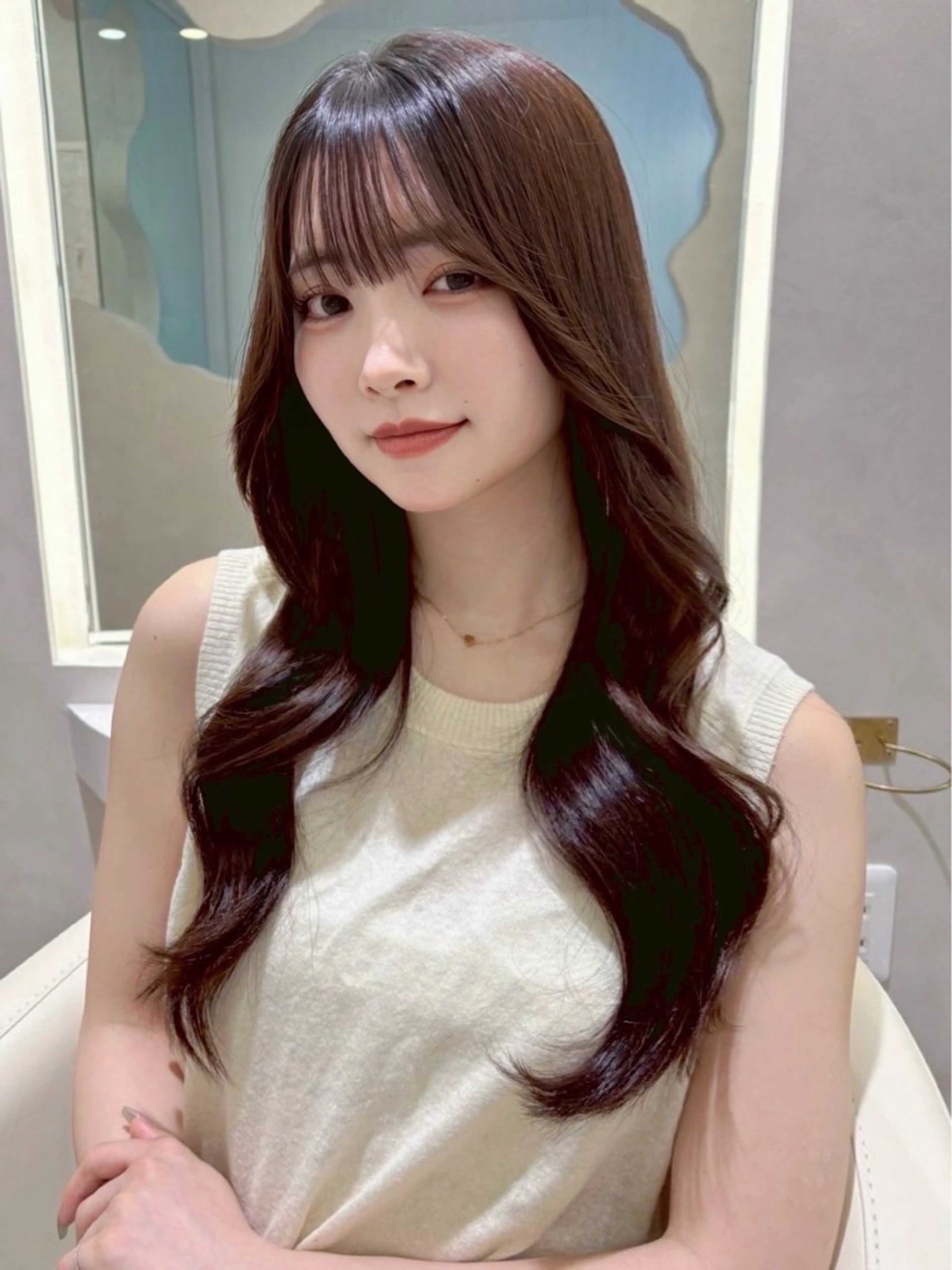 ロング カラー ヘアアレンジ ヘアカラー トリートメント 艶髪/髪質改善/ 松村きさらのヘアスタイル