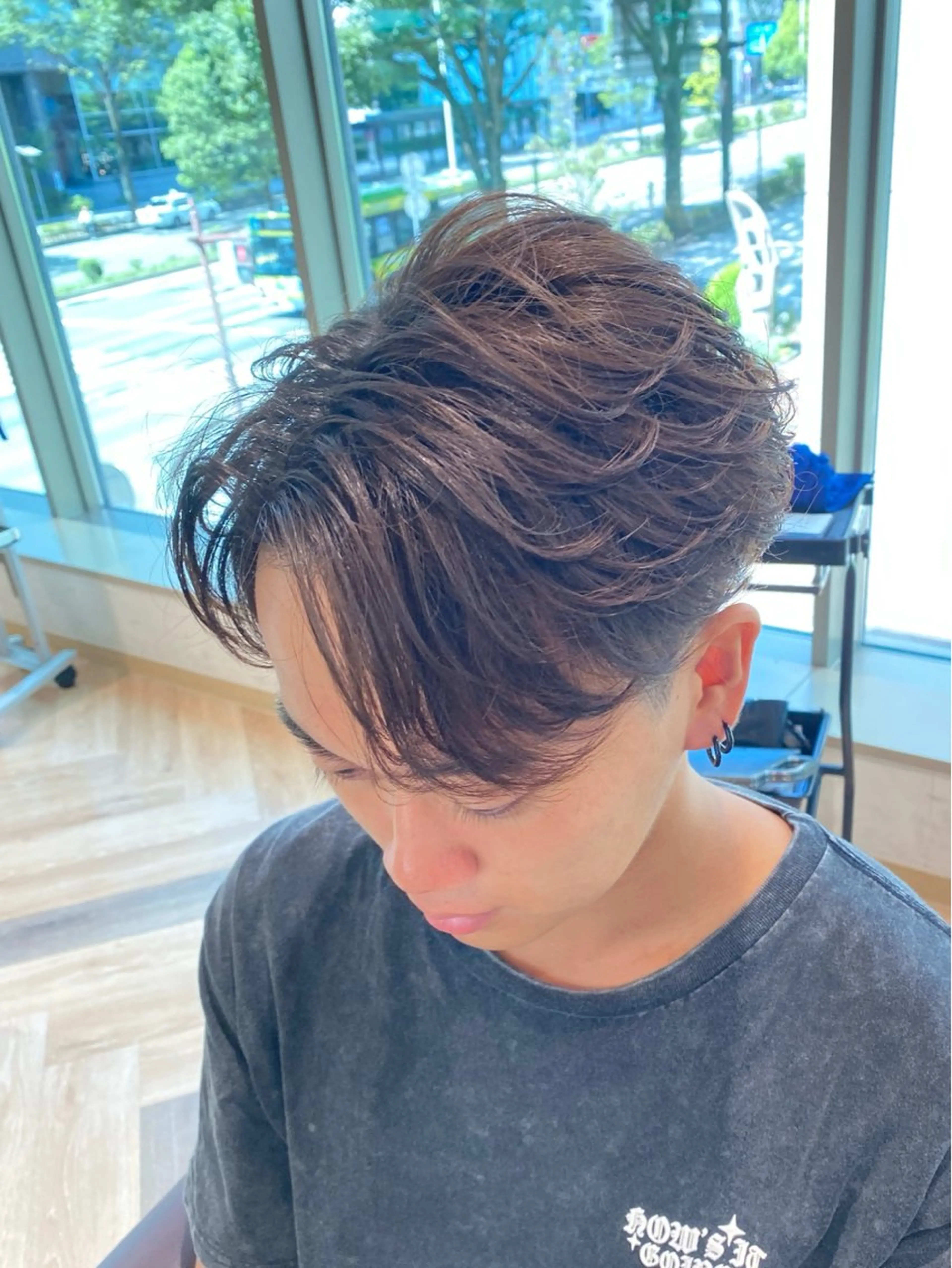 ショート パーマ メンズ フェザーパーマ メンズパーマ メンズ特化/フェザー /パーマ/伊勢元のヘアスタイル