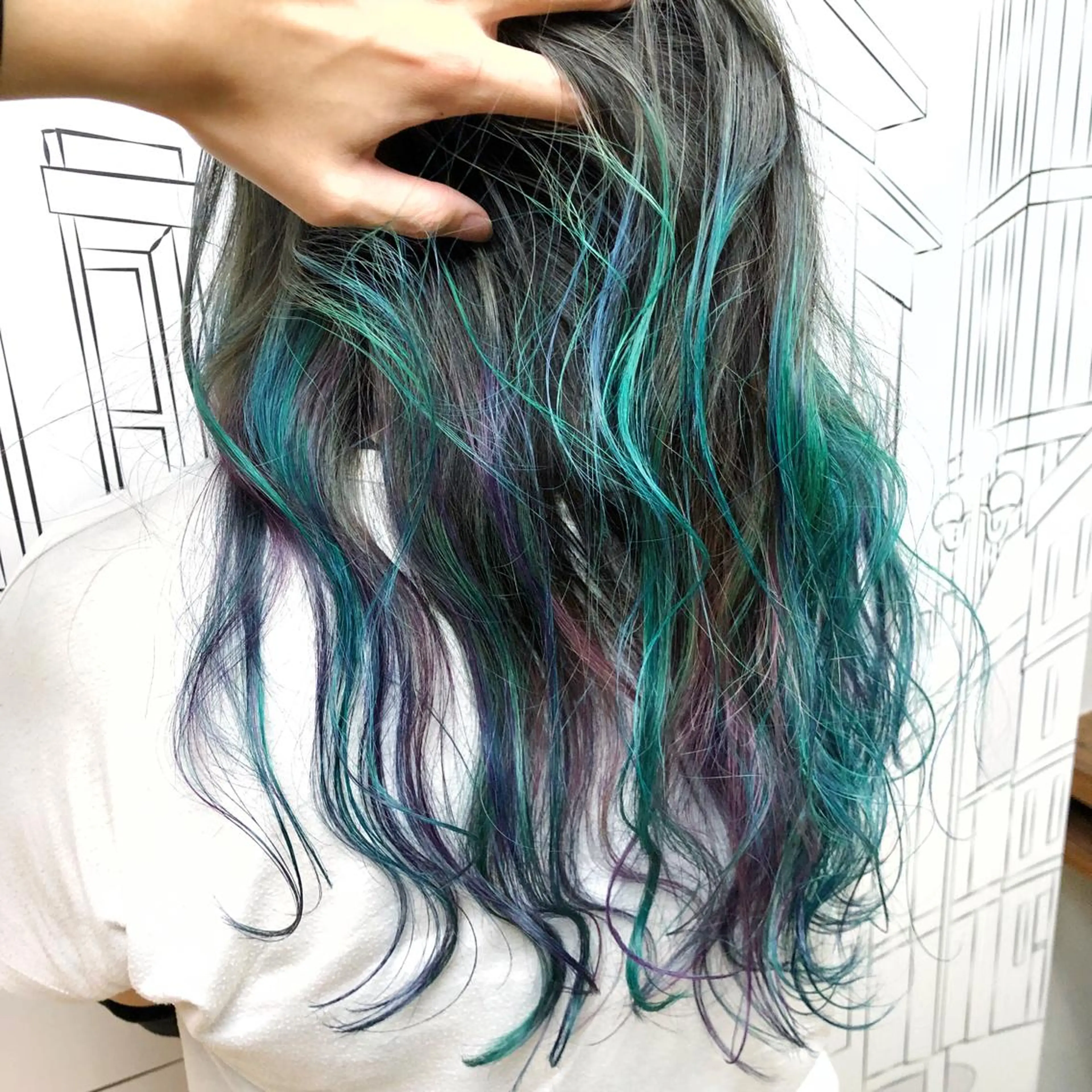 セミロング カラー ブリーチ グラデーションカラー レイヤー⭐️カラー ⭐️平川雅史のヘアスタイル