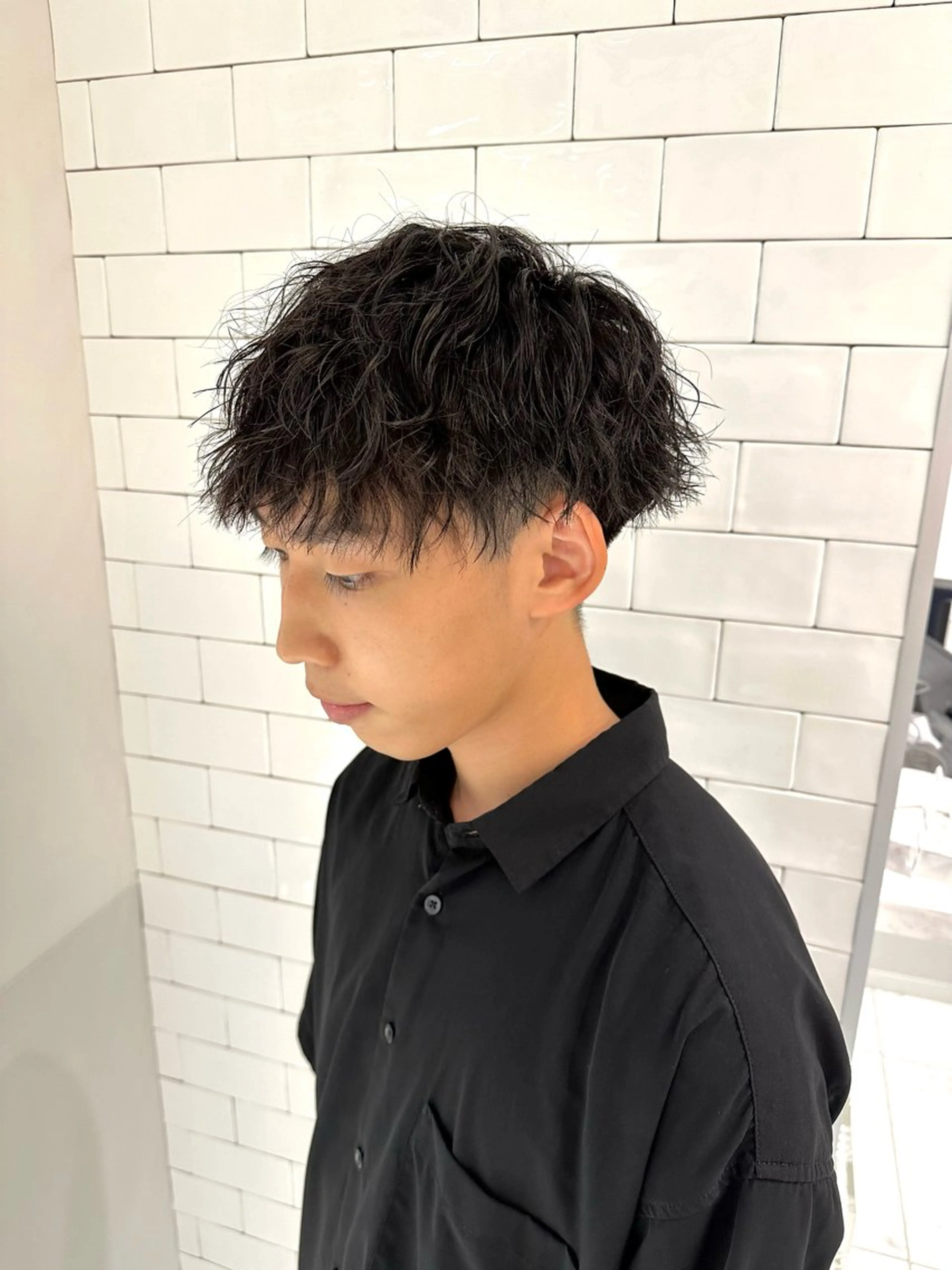ショート パーマ メンズ メンズパーマ ツイストスパイラルパーマ スパイラルパーマ SALOWIN大宮 /KYOHEI✂️のヘアスタイル