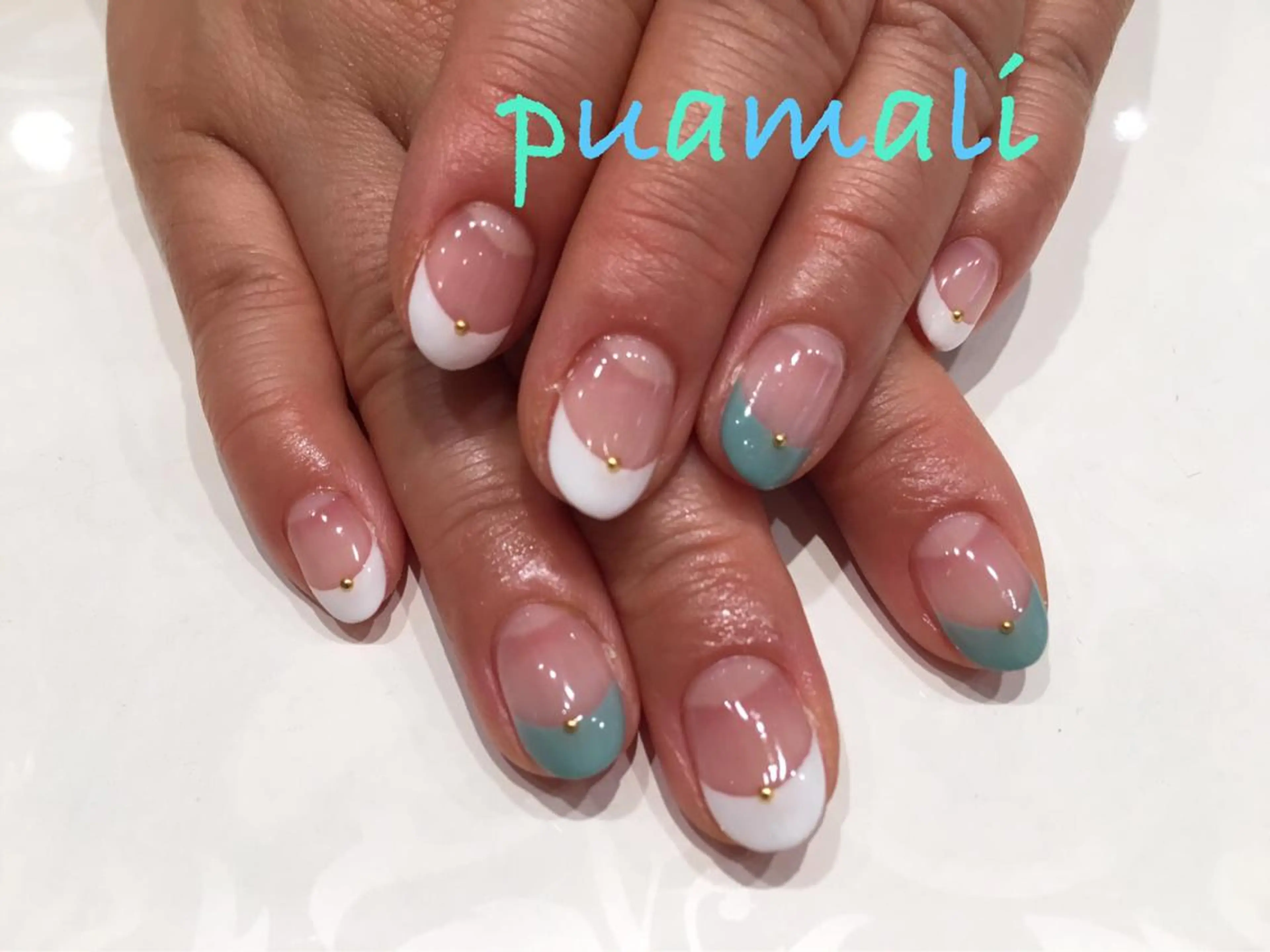 ネイル ストーンネイル ハンドネイル Puameli プアメリのネイルデザイン