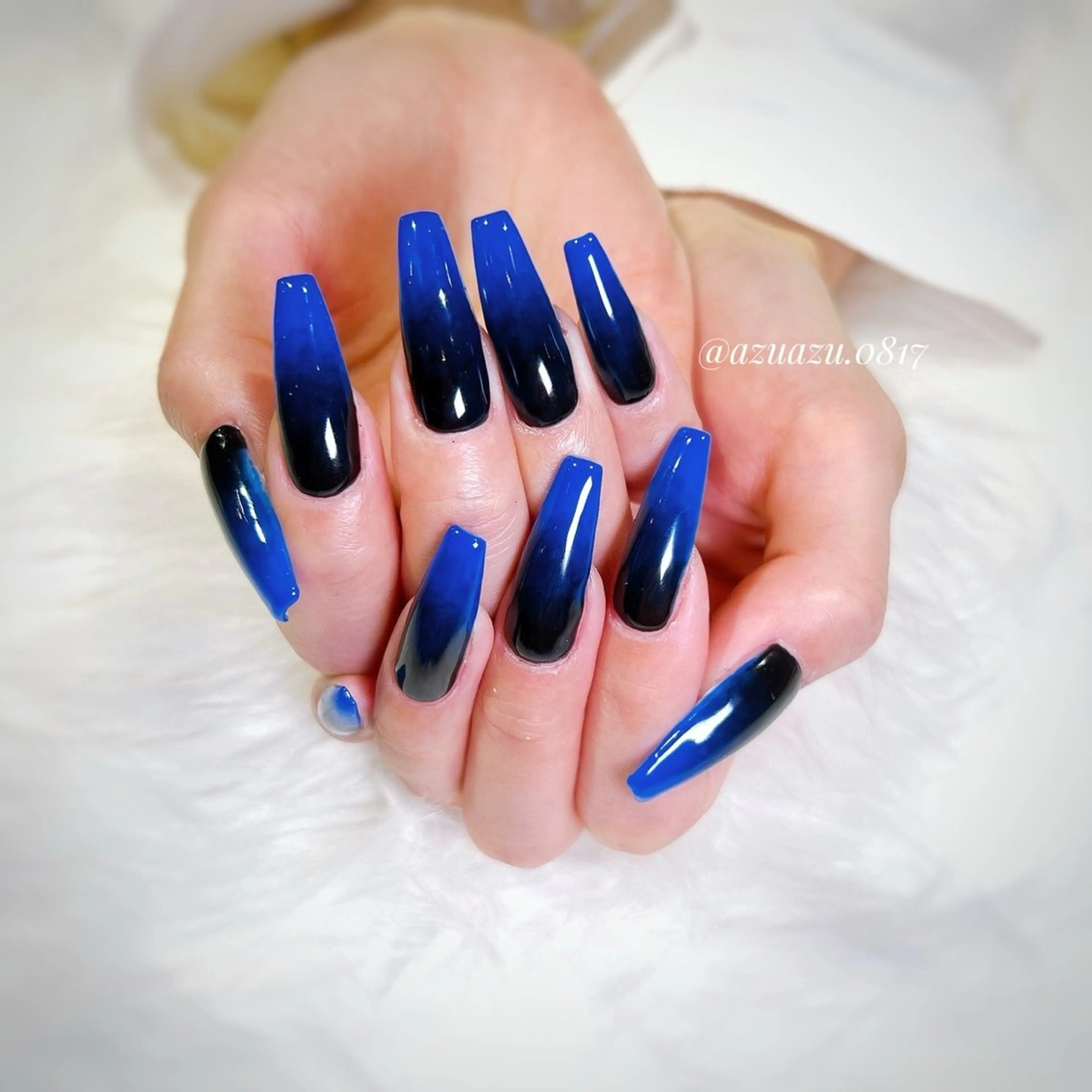 【HAND】ジェルチップでの10本長さ出しワンカラーorラメグラデーション(一色)★オフ無❌の写真