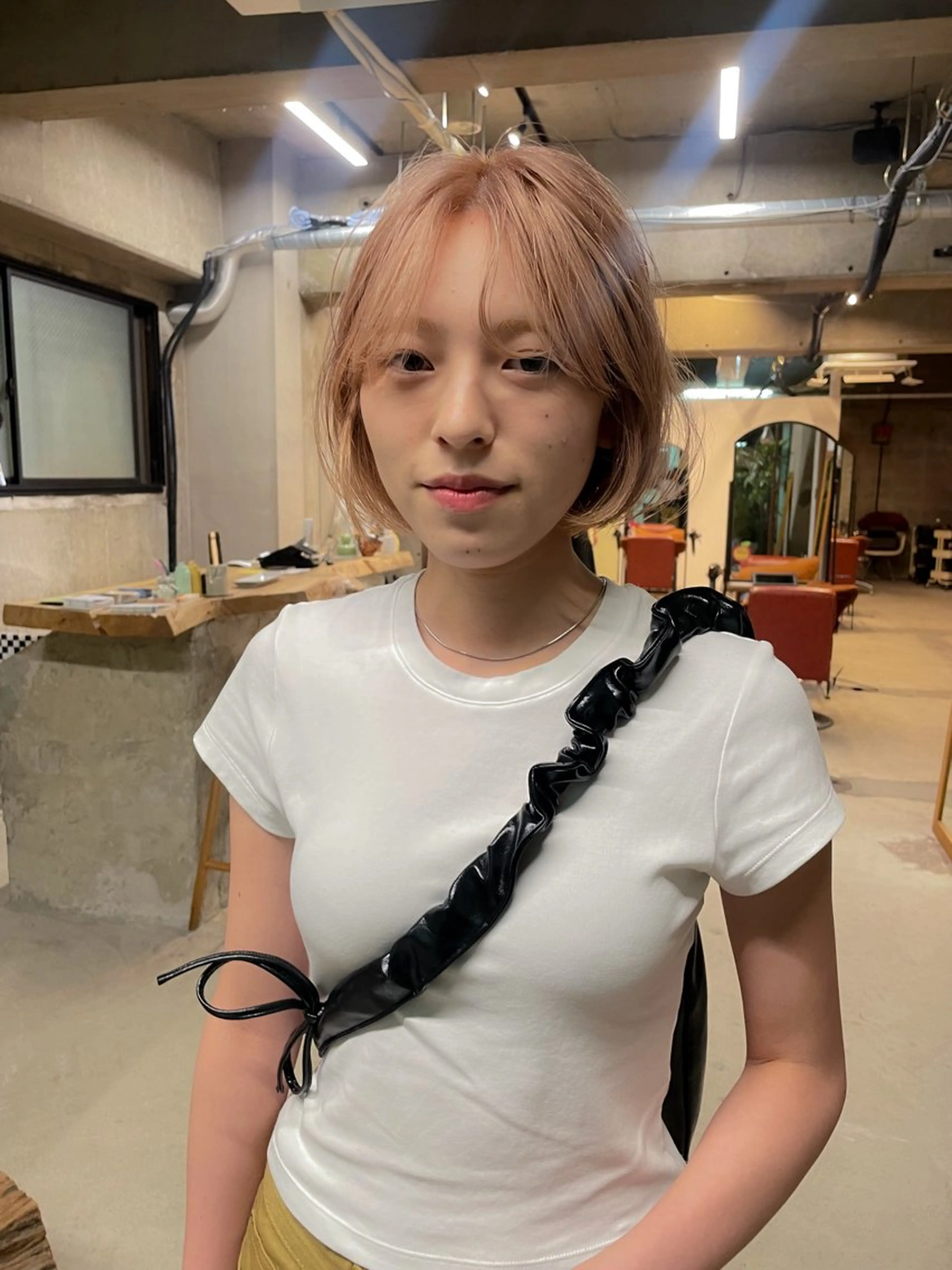 ショート カラー パーマ/レイヤー 岩山丈一郎のヘアスタイル