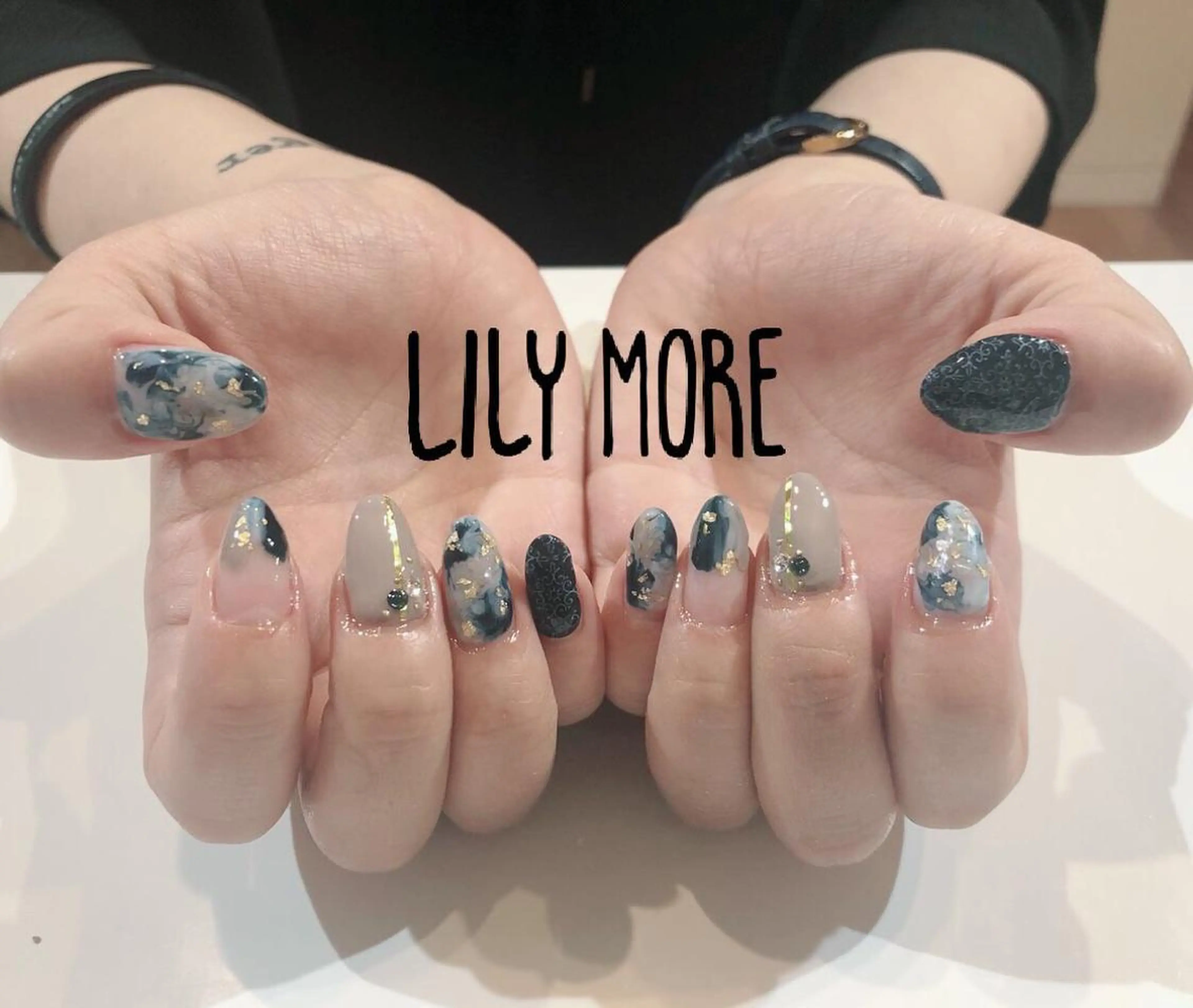 ネイル 大理石ネイル(マーブル) Lily closetのネイルデザイン