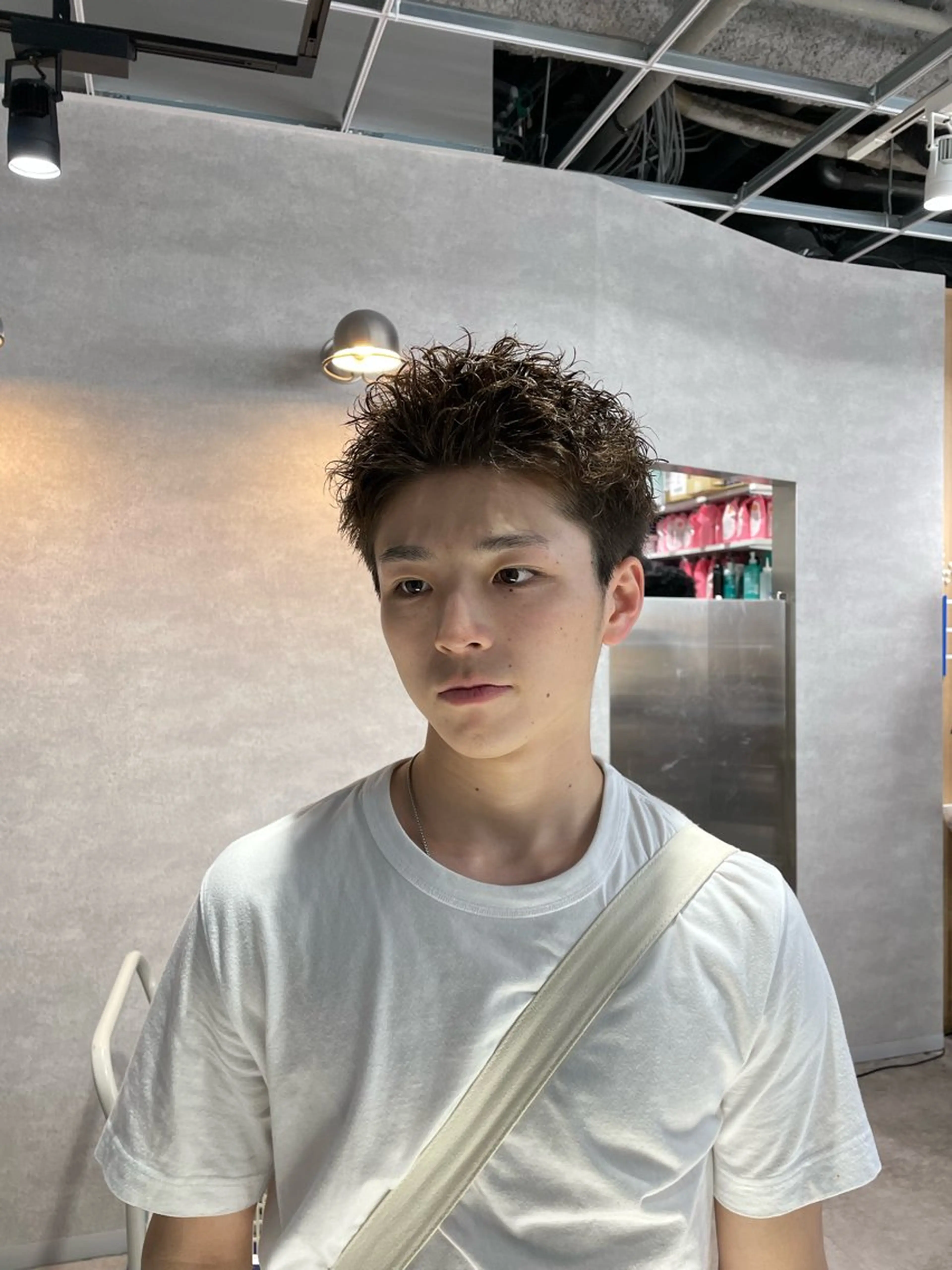 ショート パーマ メンズ メンズパーマ 垢抜けハイトーン☀/ 笑顔の美容師/しゅんのヘアスタイル