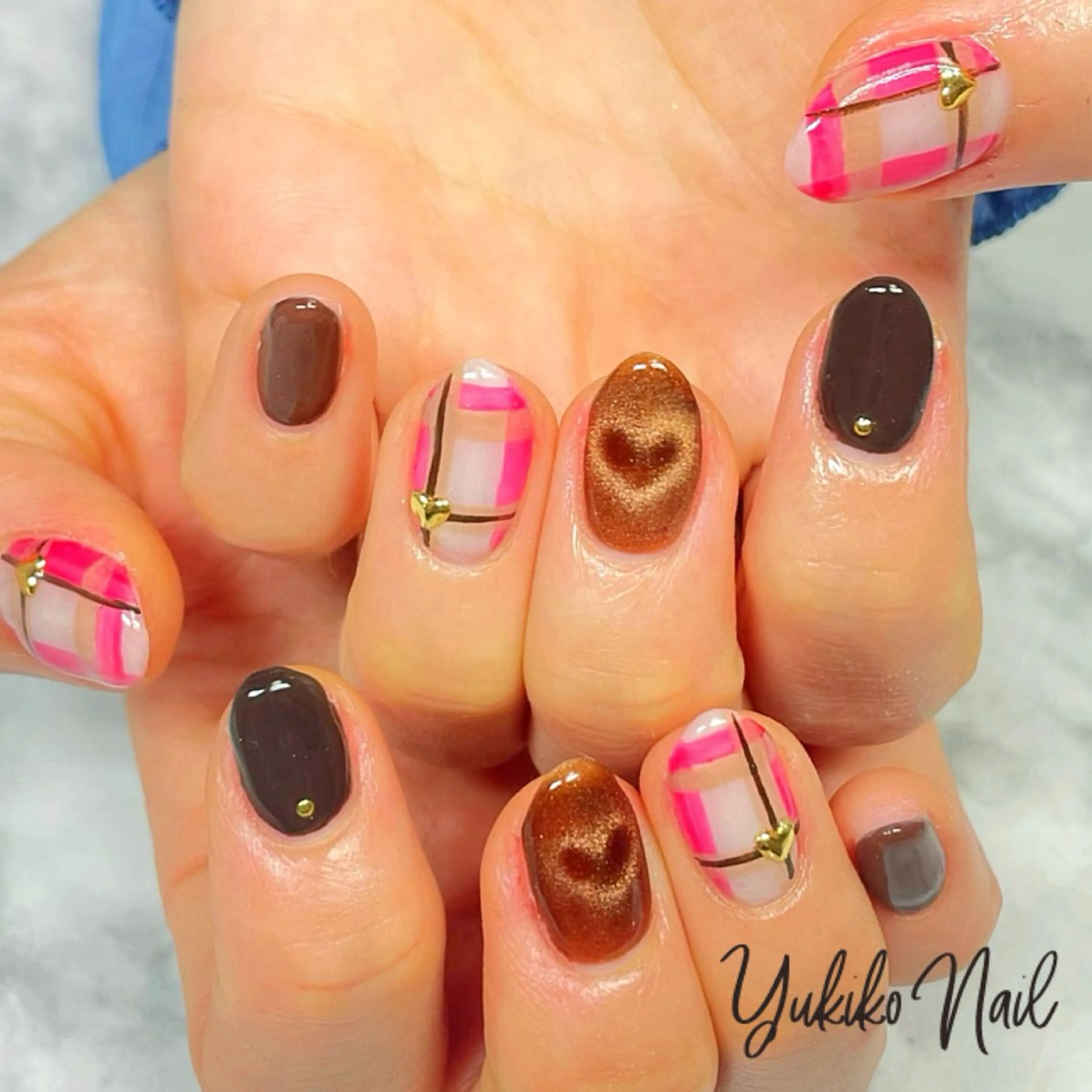 ネイル ハート マグネットネイル バレンタイン ユキコ ネイルのネイルデザイン