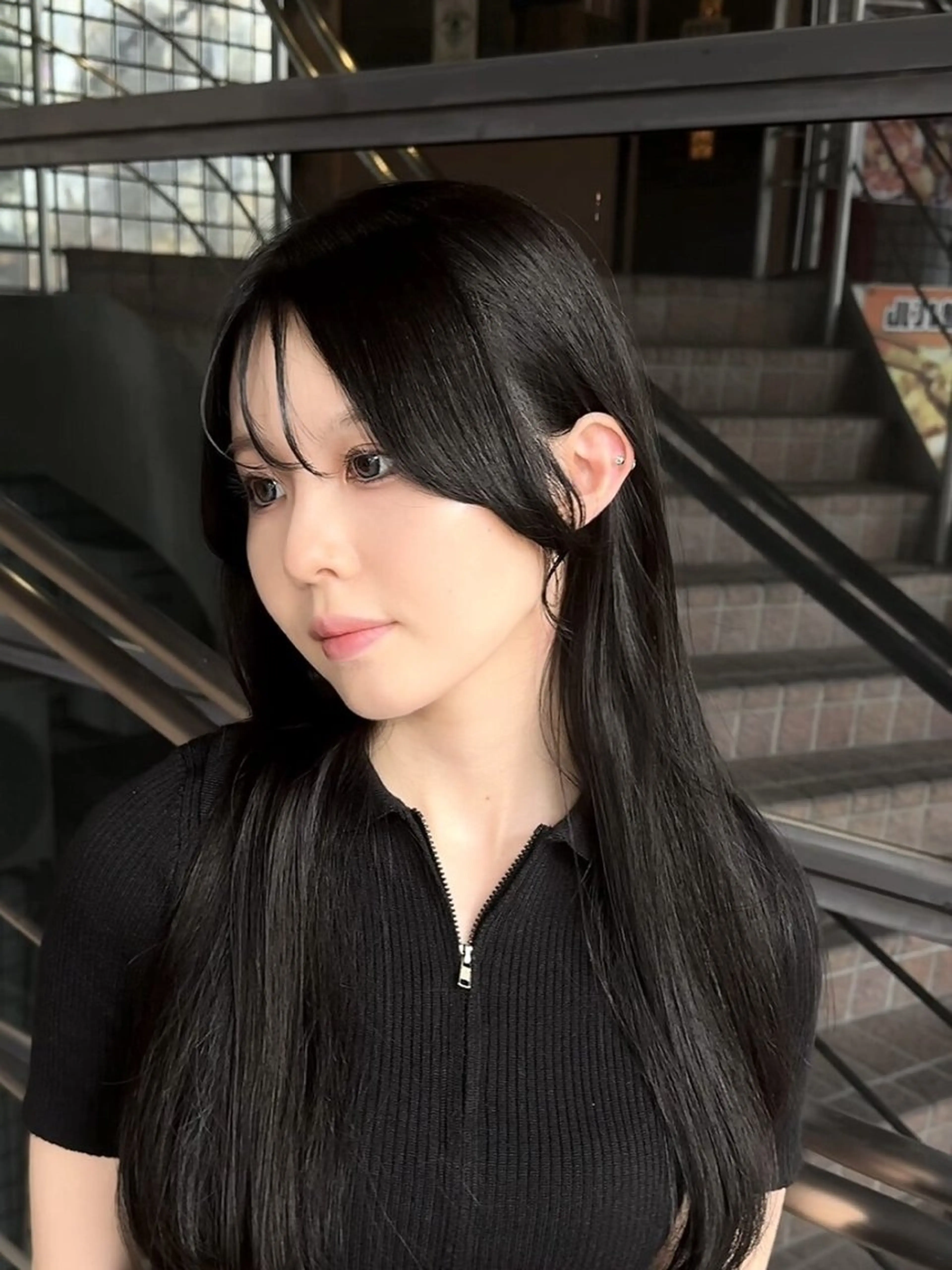 セミロング 韓国風ヘア 韓国STYLE 小久保のヘアスタイル