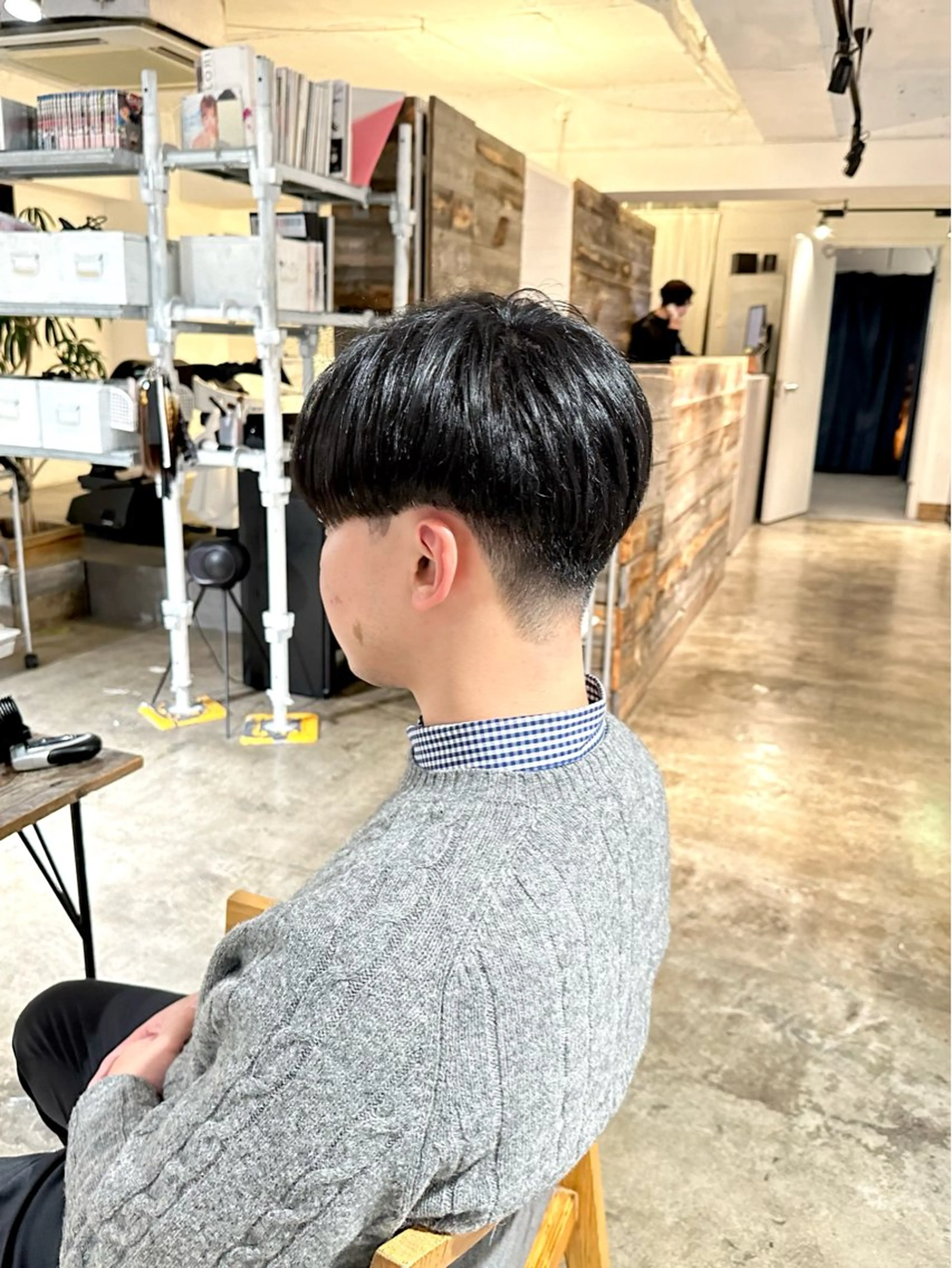 メンズ ビジネス センターパート メンズパーマ カット 骨格補正施術/メンズ 専門美容師/YUYAのヘアスタイル