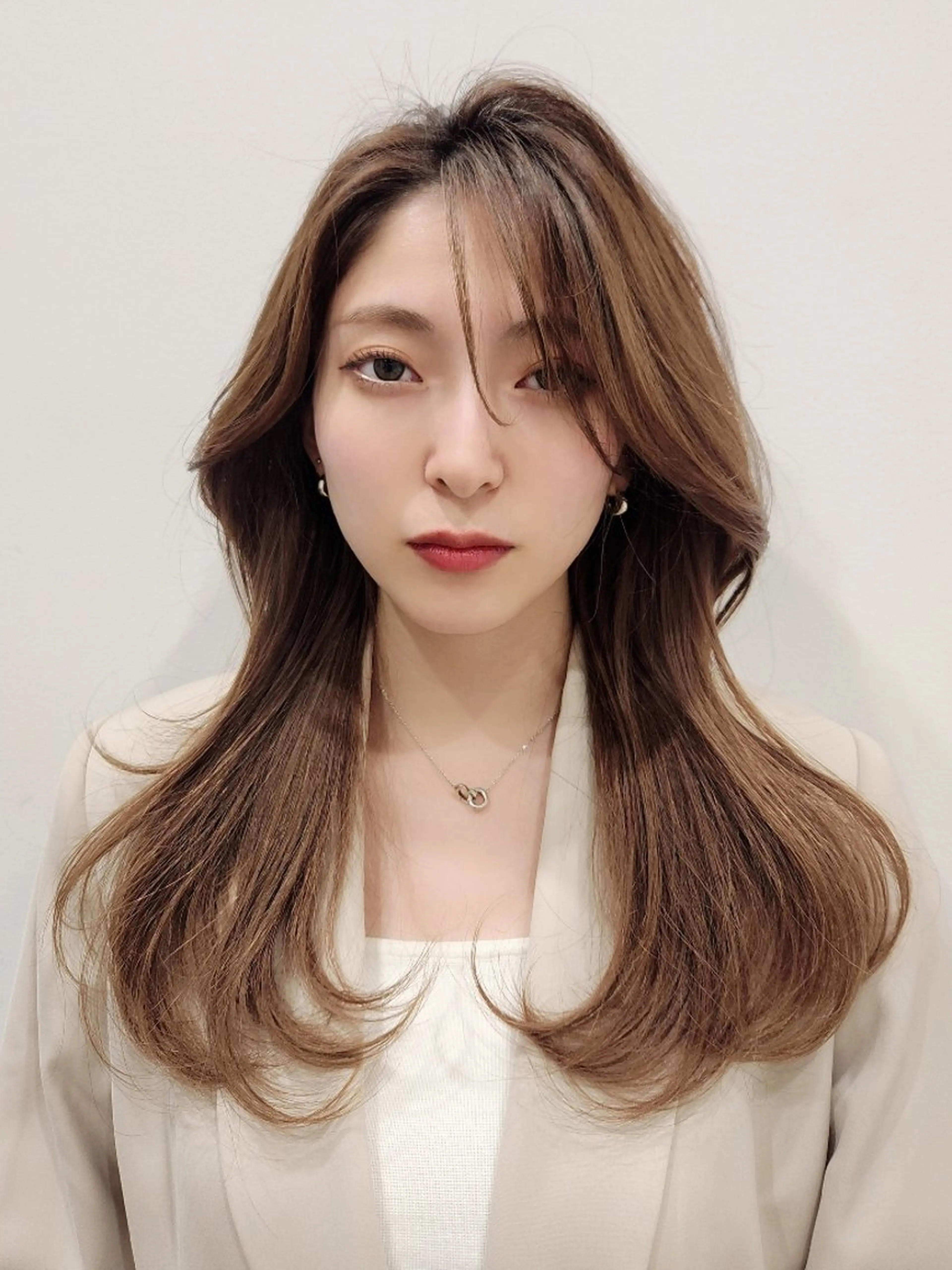 セミロング Nanako。/韓国 ヘア/顔周りカットのヘアスタイル