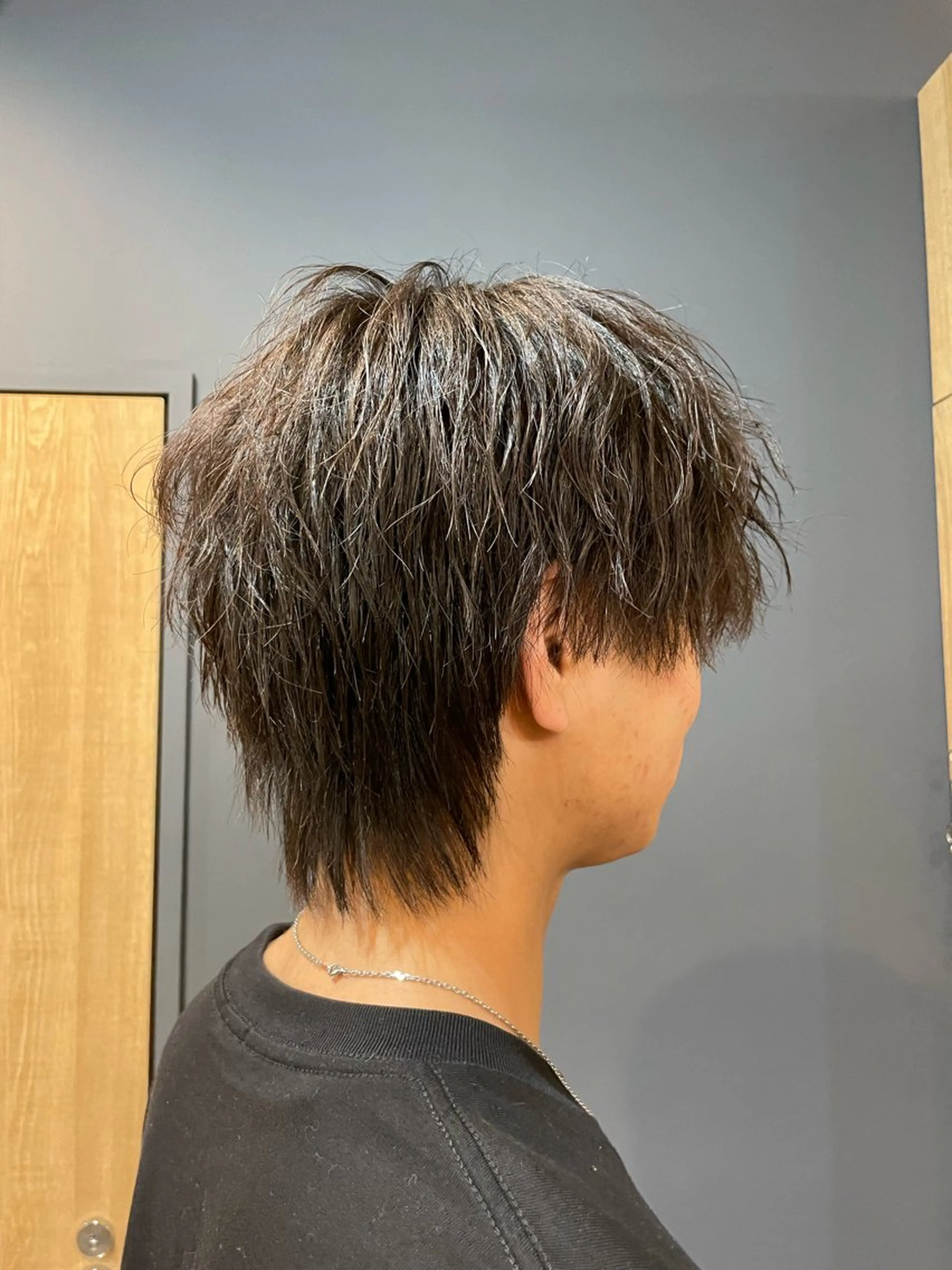 メンズ メンズウルフカット ウルフカット 鎌取/透明感カラー /ボブ/顔まわりのヘアスタイル