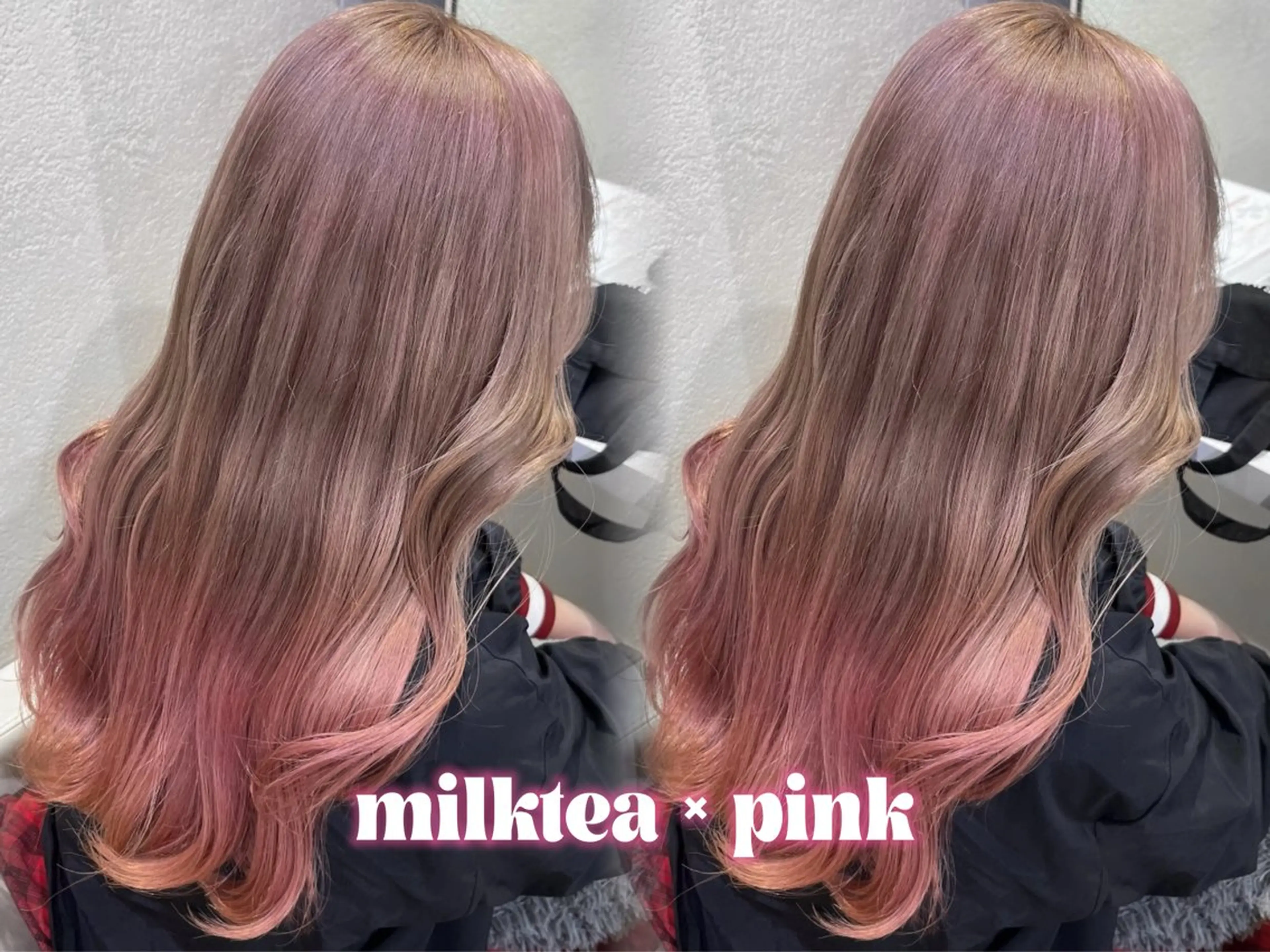 セミロング カラー メンズ ヘアカラー ハイトーン×推し カラー💫Miyuのヘアスタイル