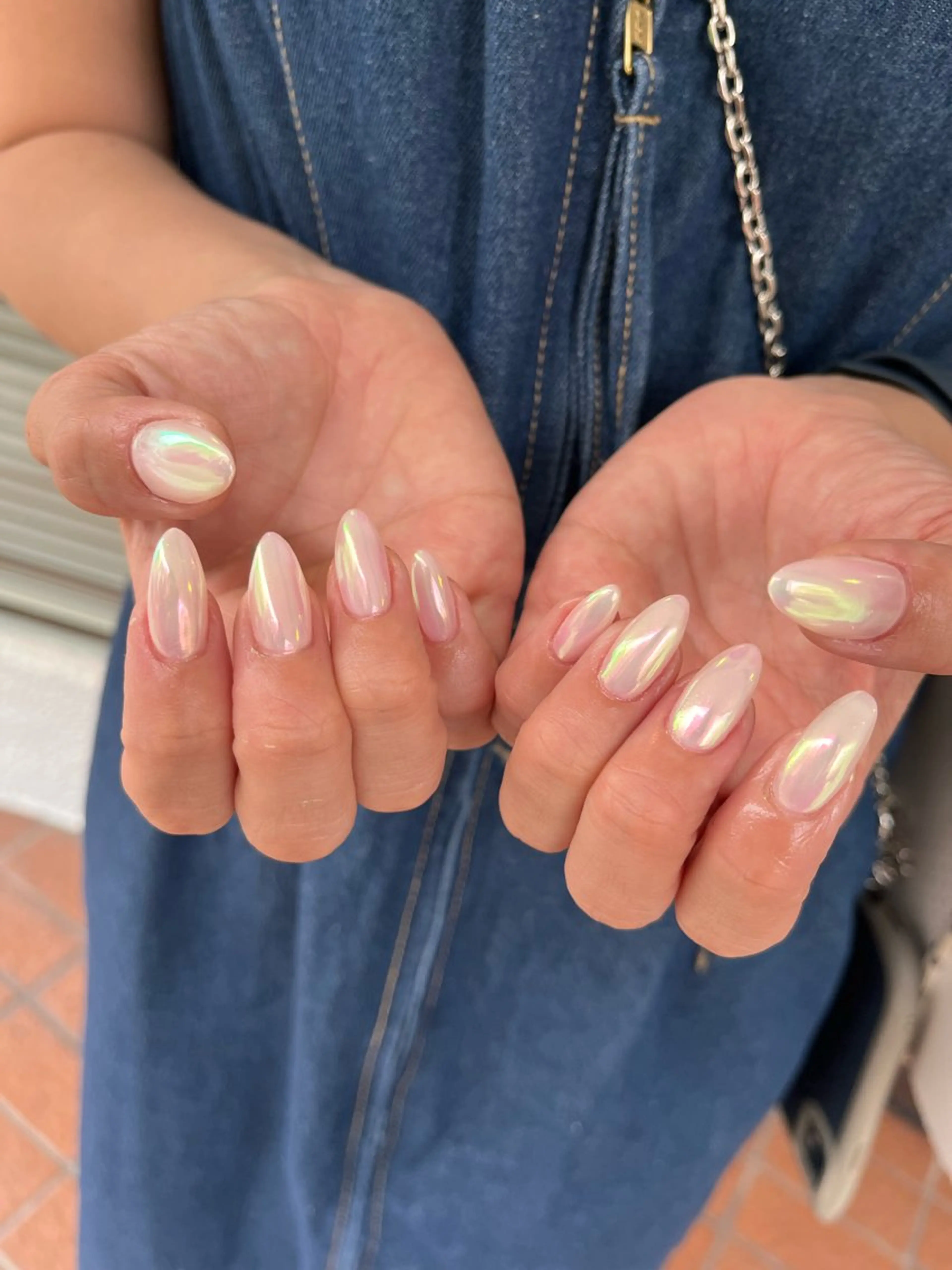 ネイル オーロラネイル ワンカラーネイル ハンドネイル ballie／小野原 なつみのネイルデザイン