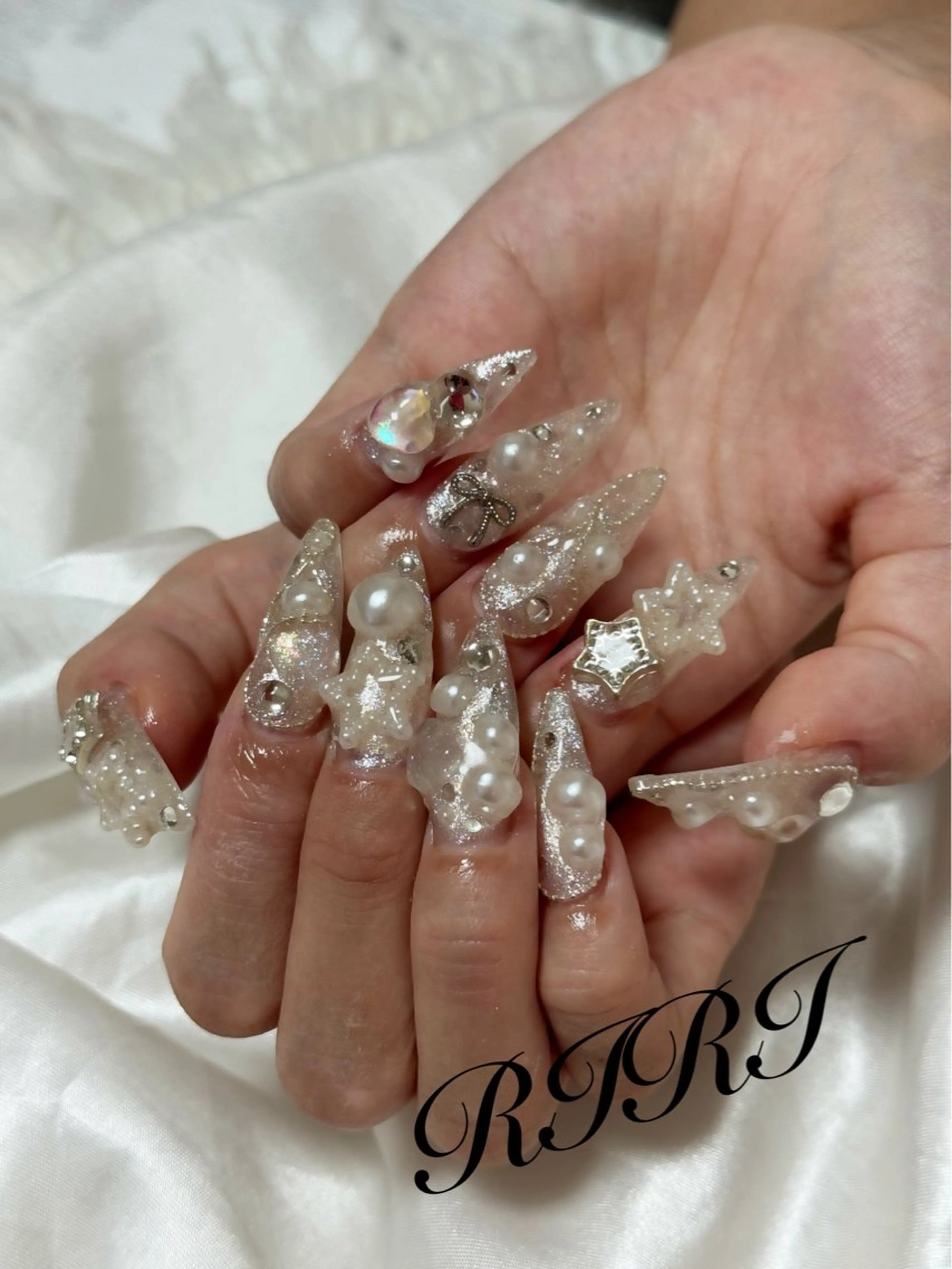 ネイル ジェルネイル 韓国ネイル ロングネイル スカルプネイル シンプルネイル ハンドネイル riri オーナーのネイルデザイン