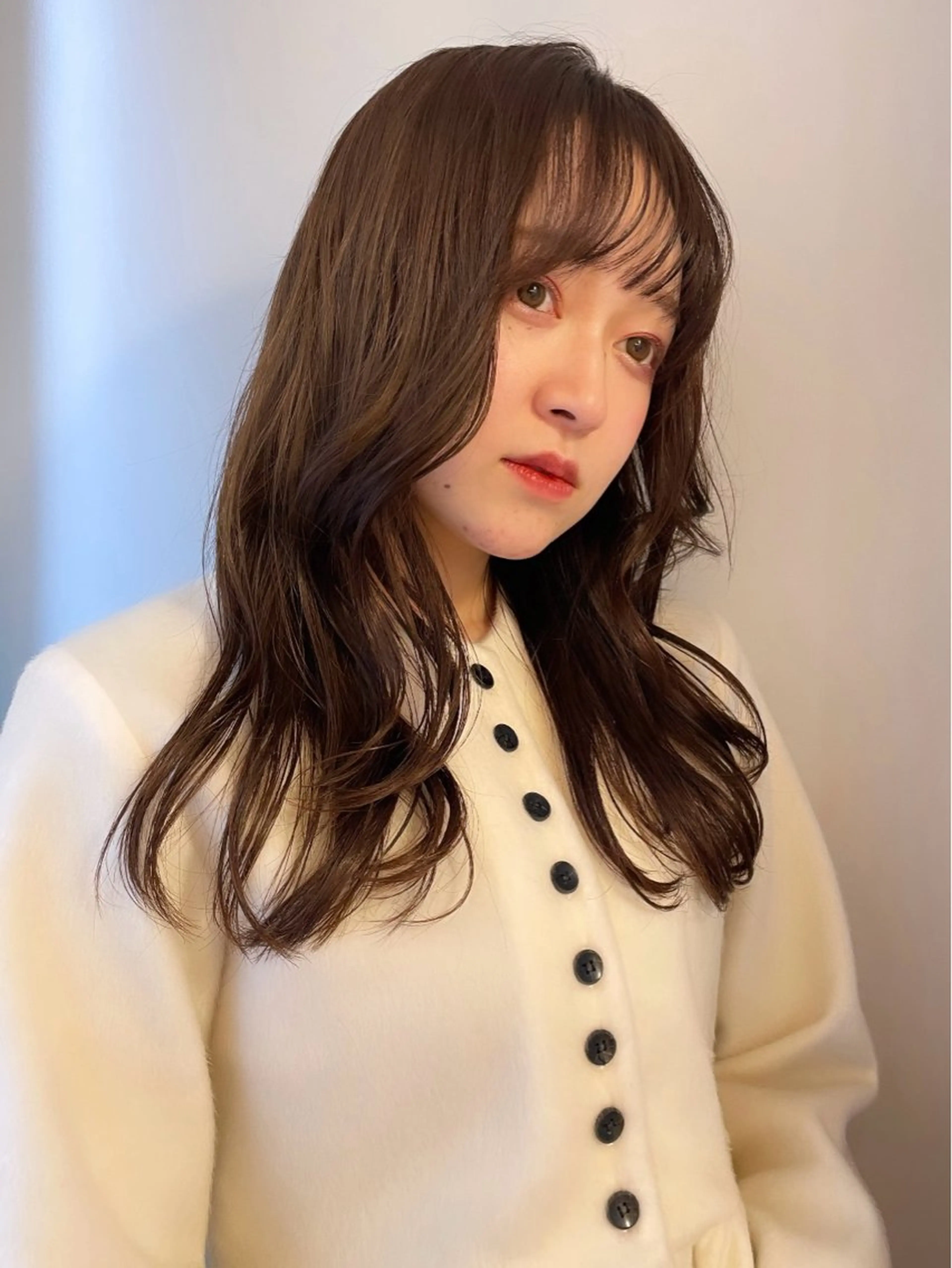 セミロング パーマ セミロングパーマ カット パーマ トリートメント ボブ ブリーチ/miinaのヘアスタイル