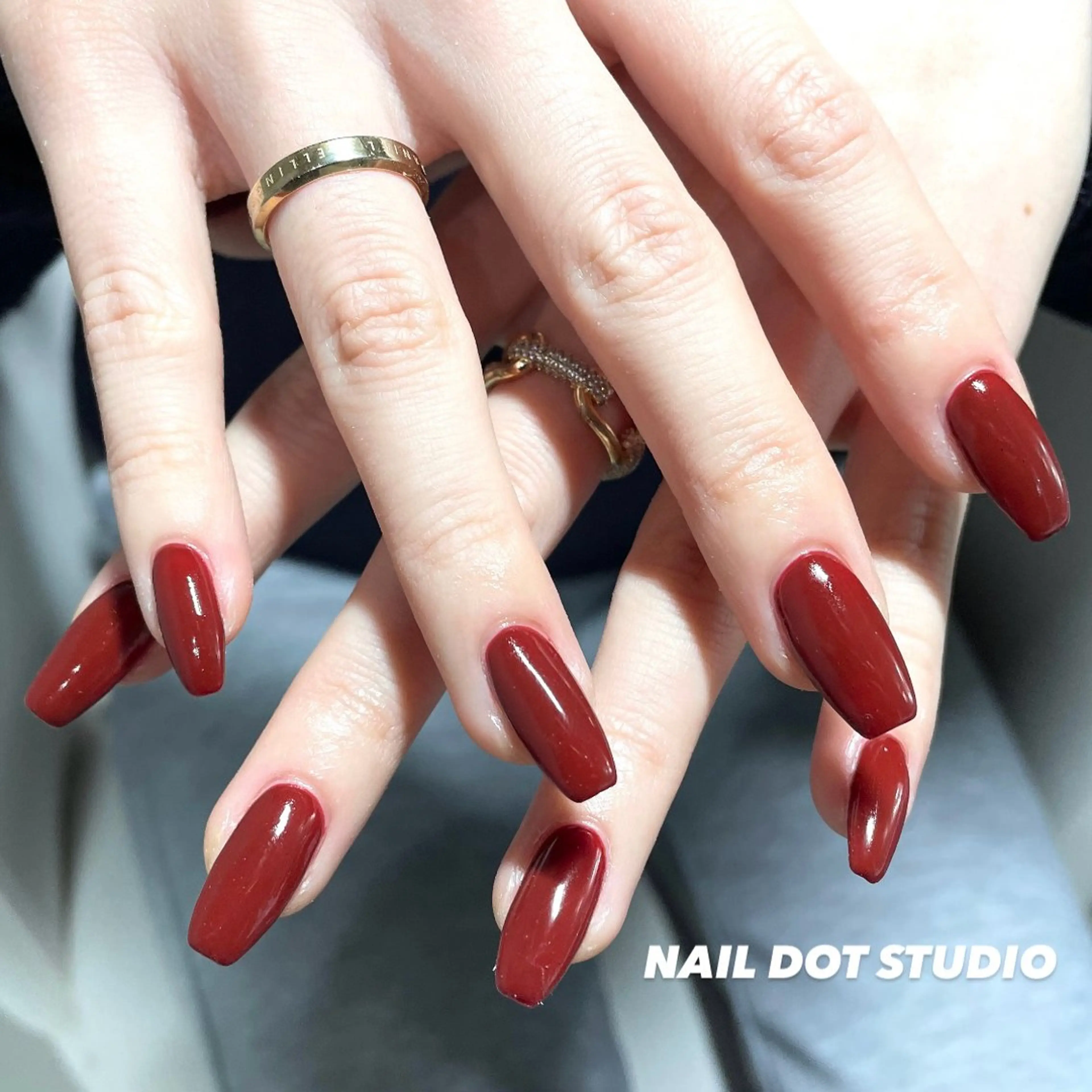 ネイル ボルドー ハンドネイル NAIL DOT STUDIO堺筋本町のネイルデザイン
