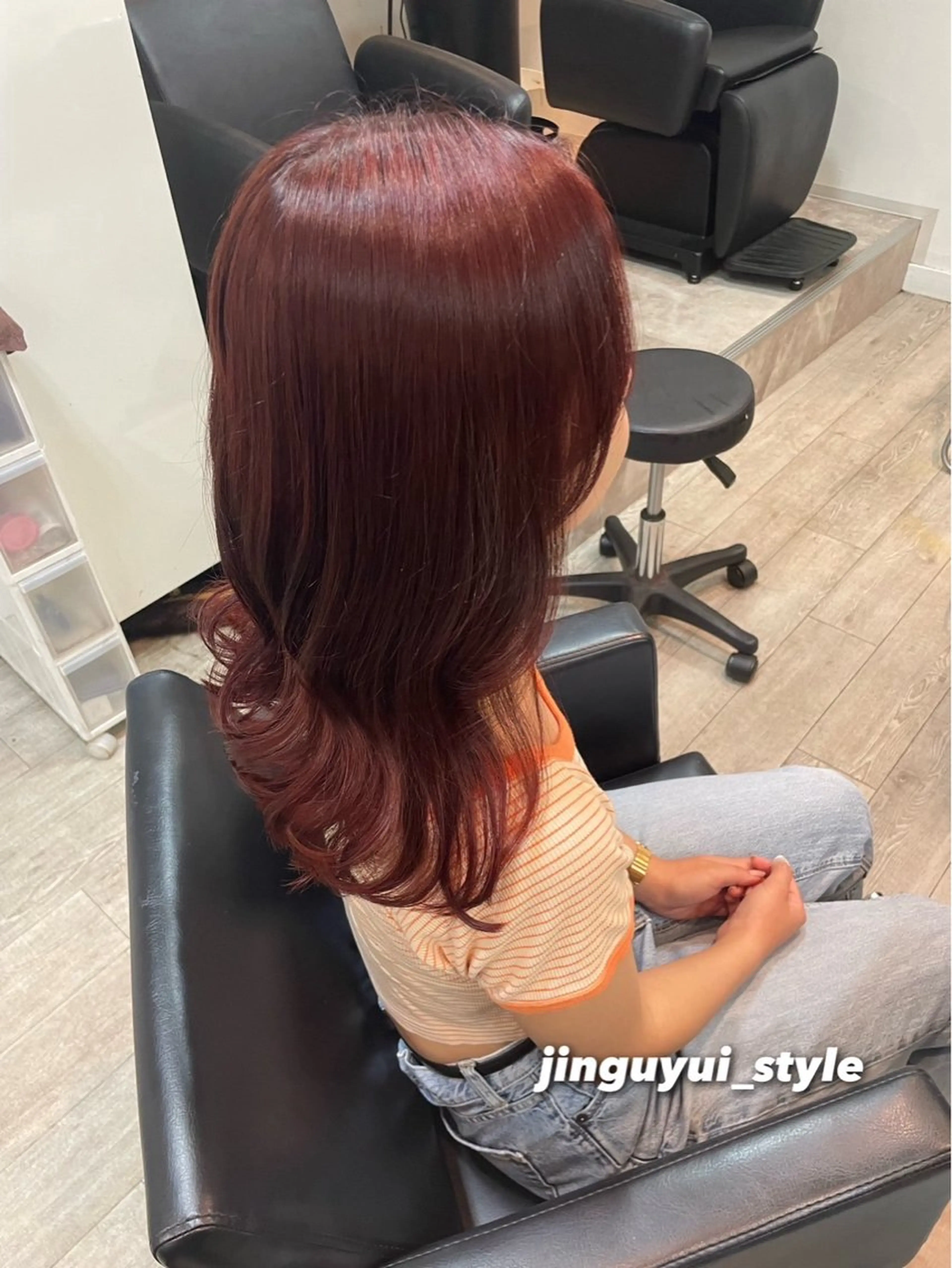 ミディアム カラー パーマ ヘアアレンジ メンズ ワット 原宿のヘアスタイル