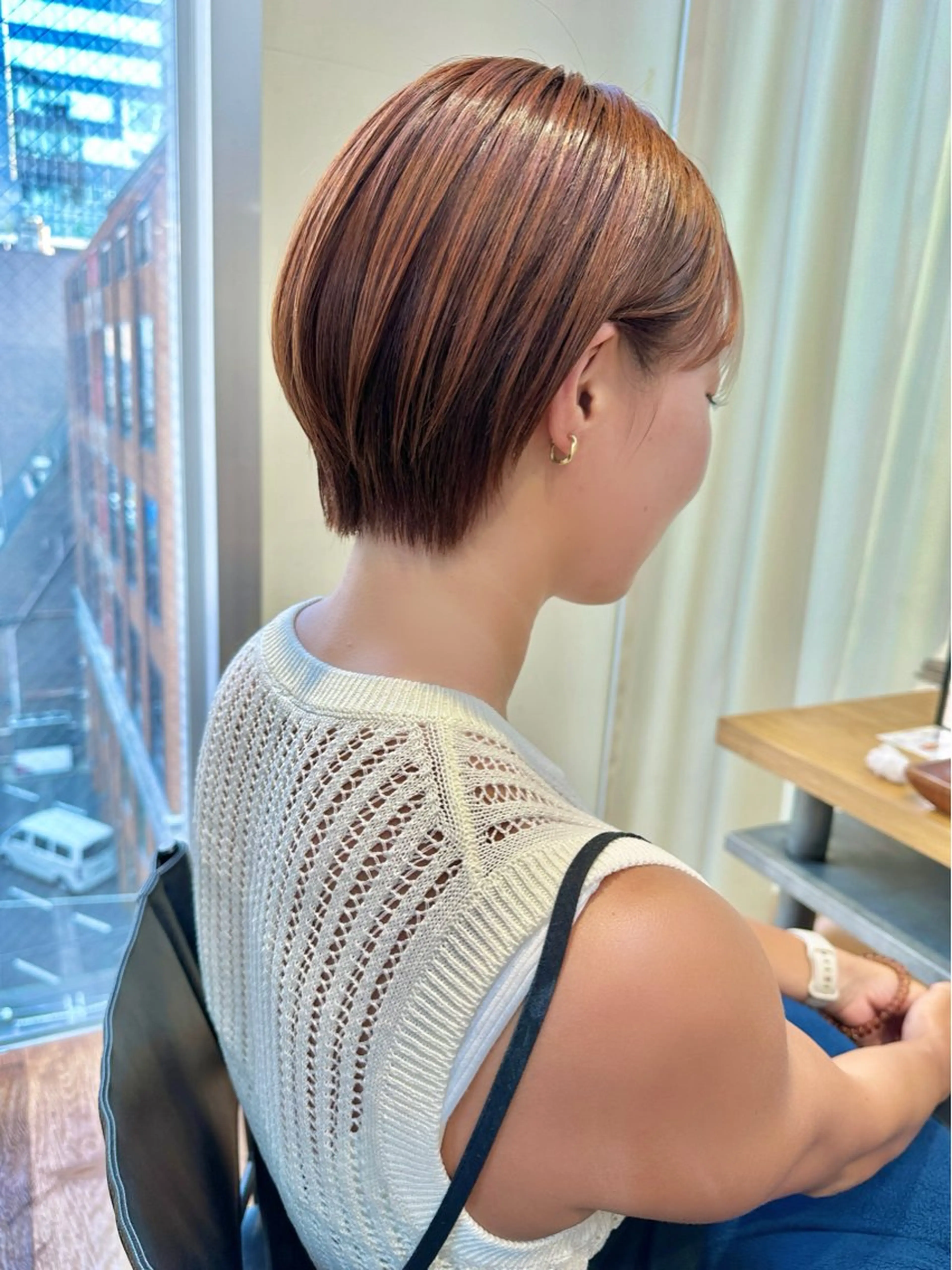 ショート ショート ボブ 梅田 木戸健人のヘアスタイル