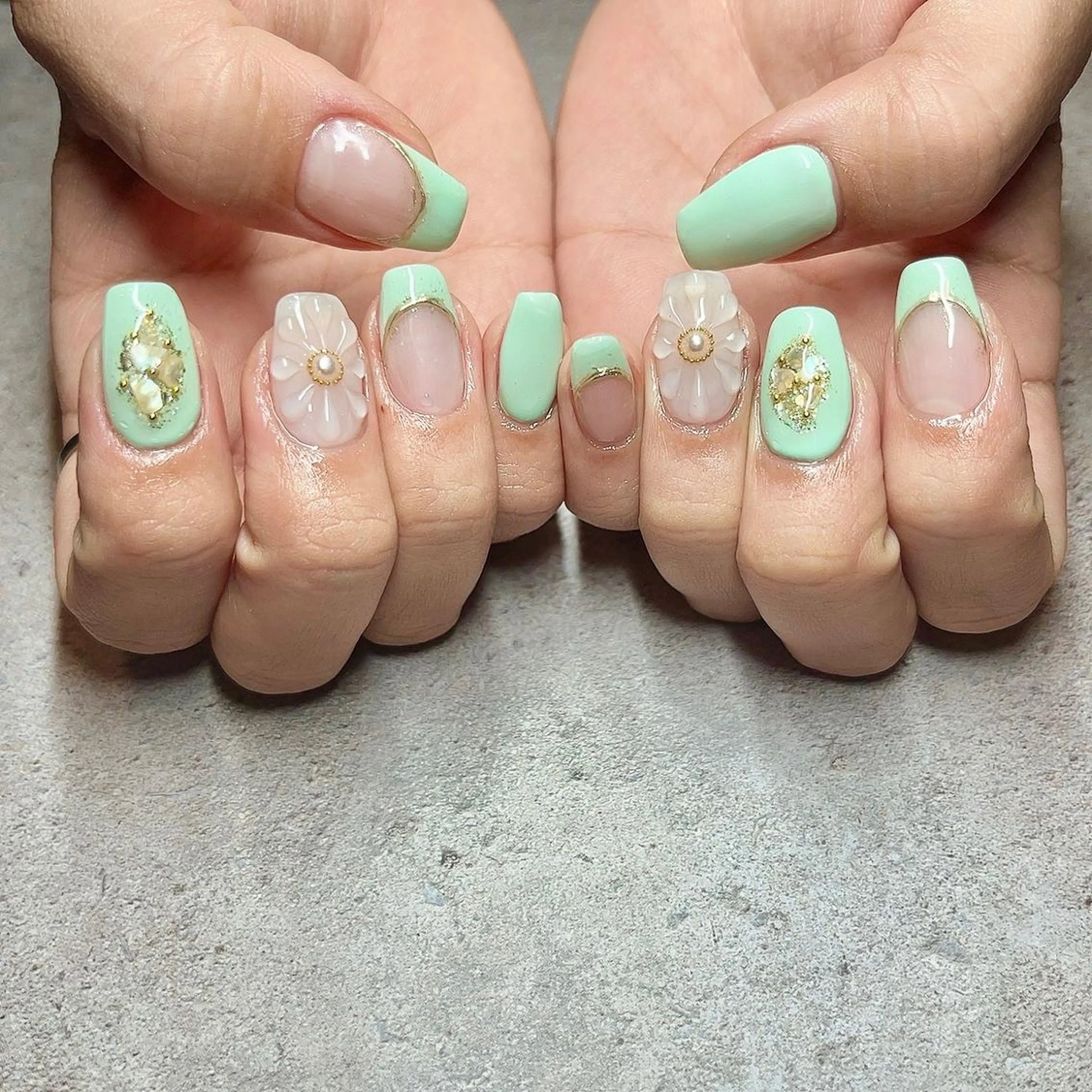 ネイル ジェルネイル しば まなみのネイルデザイン