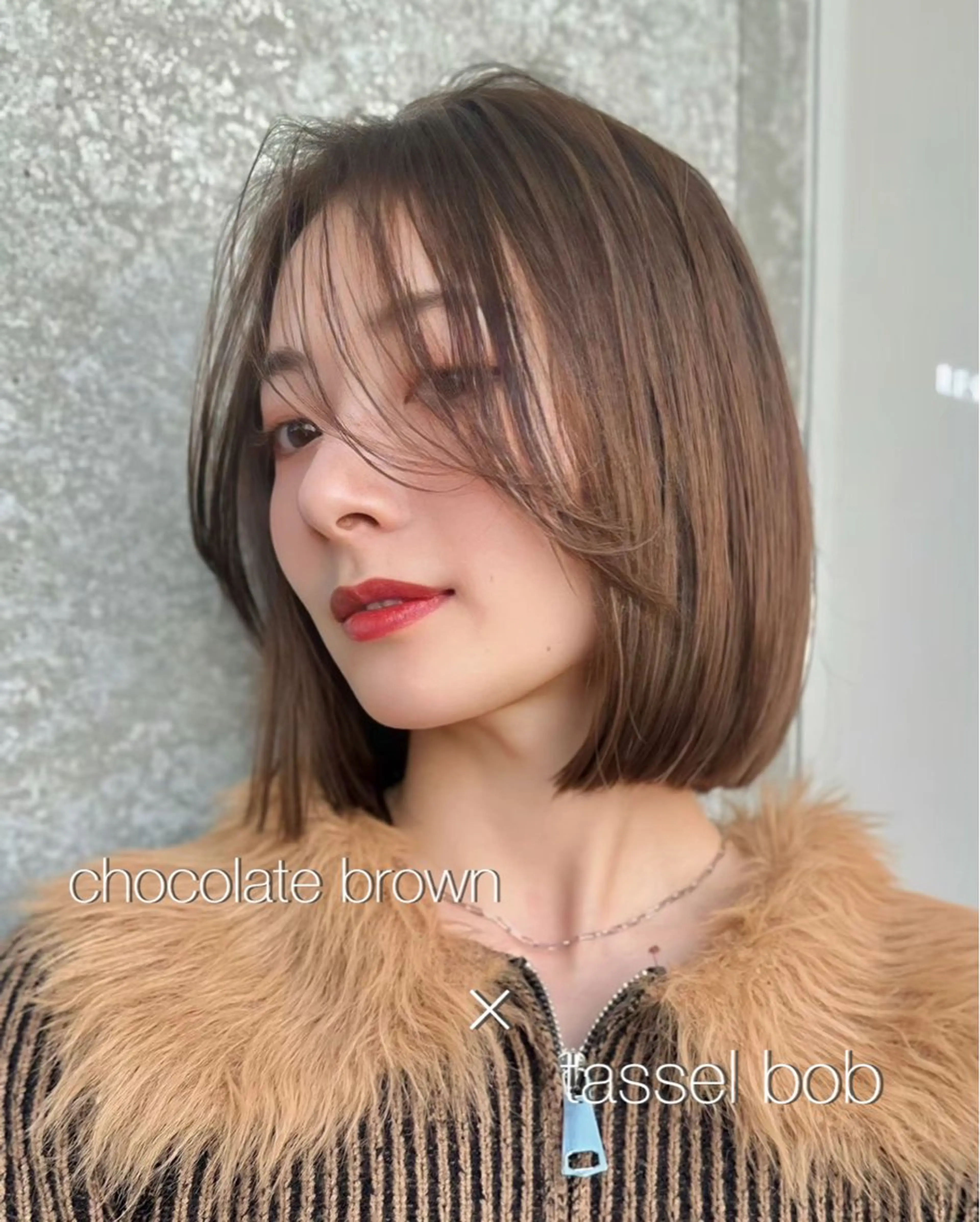 カラー カット 縮毛矯正 トリートメント けいし🐬ボブ 美髪縮毛矯正のヘアスタイル