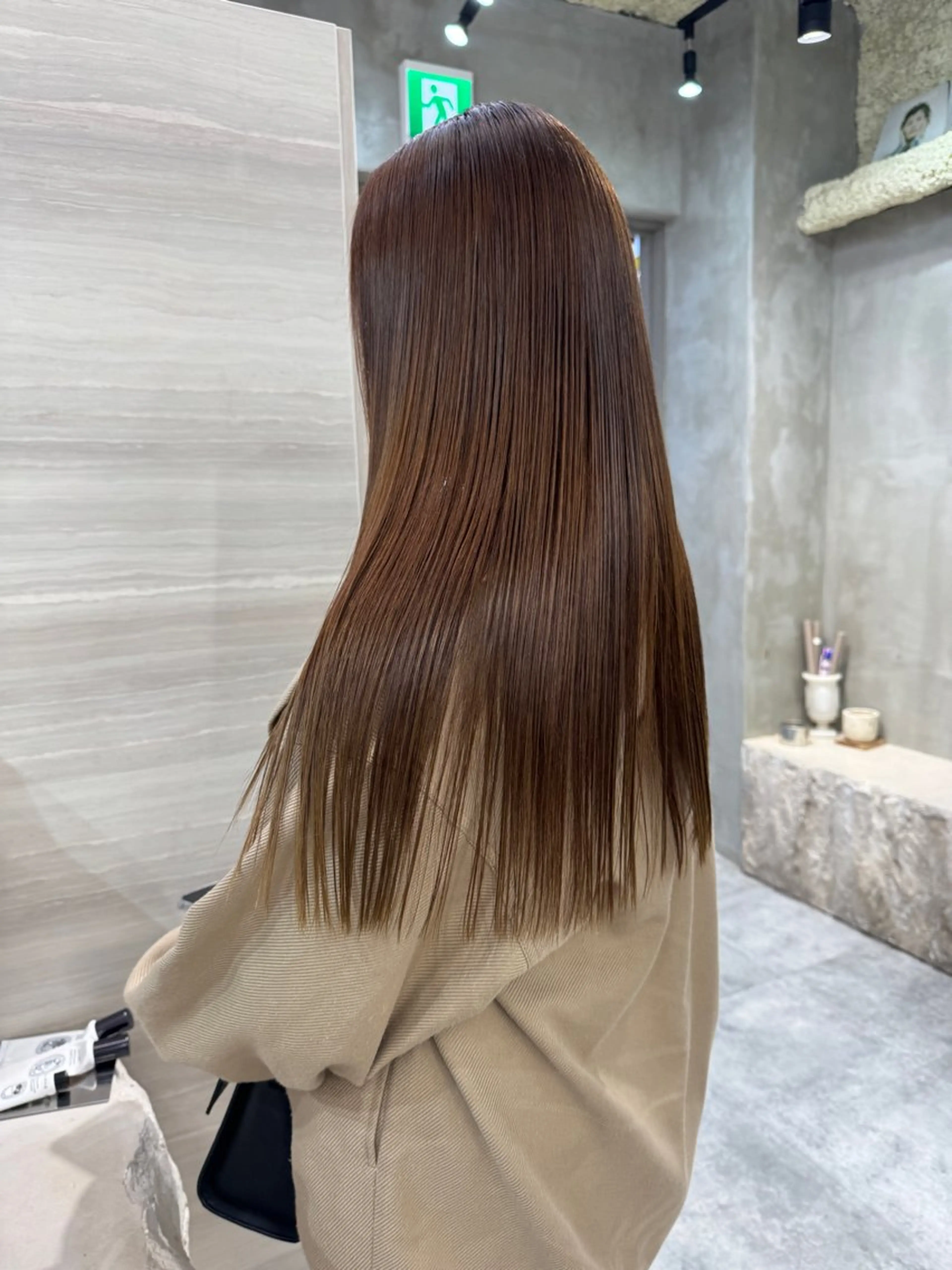 セミロング カラー パーマ ケアカラー 酸性ストレート ストレートパーマ 🍈yurina 福岡/パーマ🍈のヘアスタイル